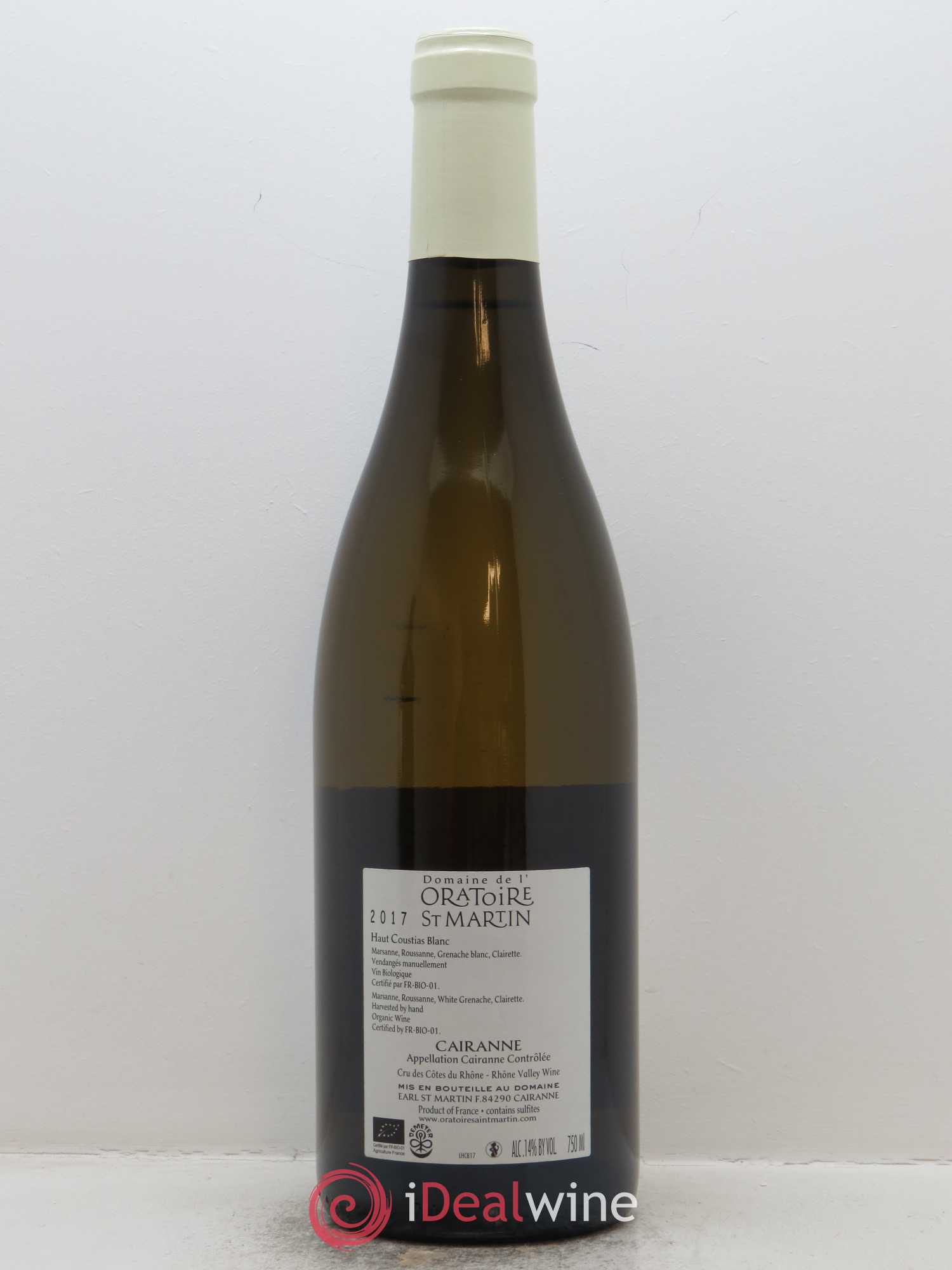 Cairanne Haut-Coustias Oratoire Saint-Martin - Frédéric et François Alary 2017 - Lot de 1 bouteille - 1