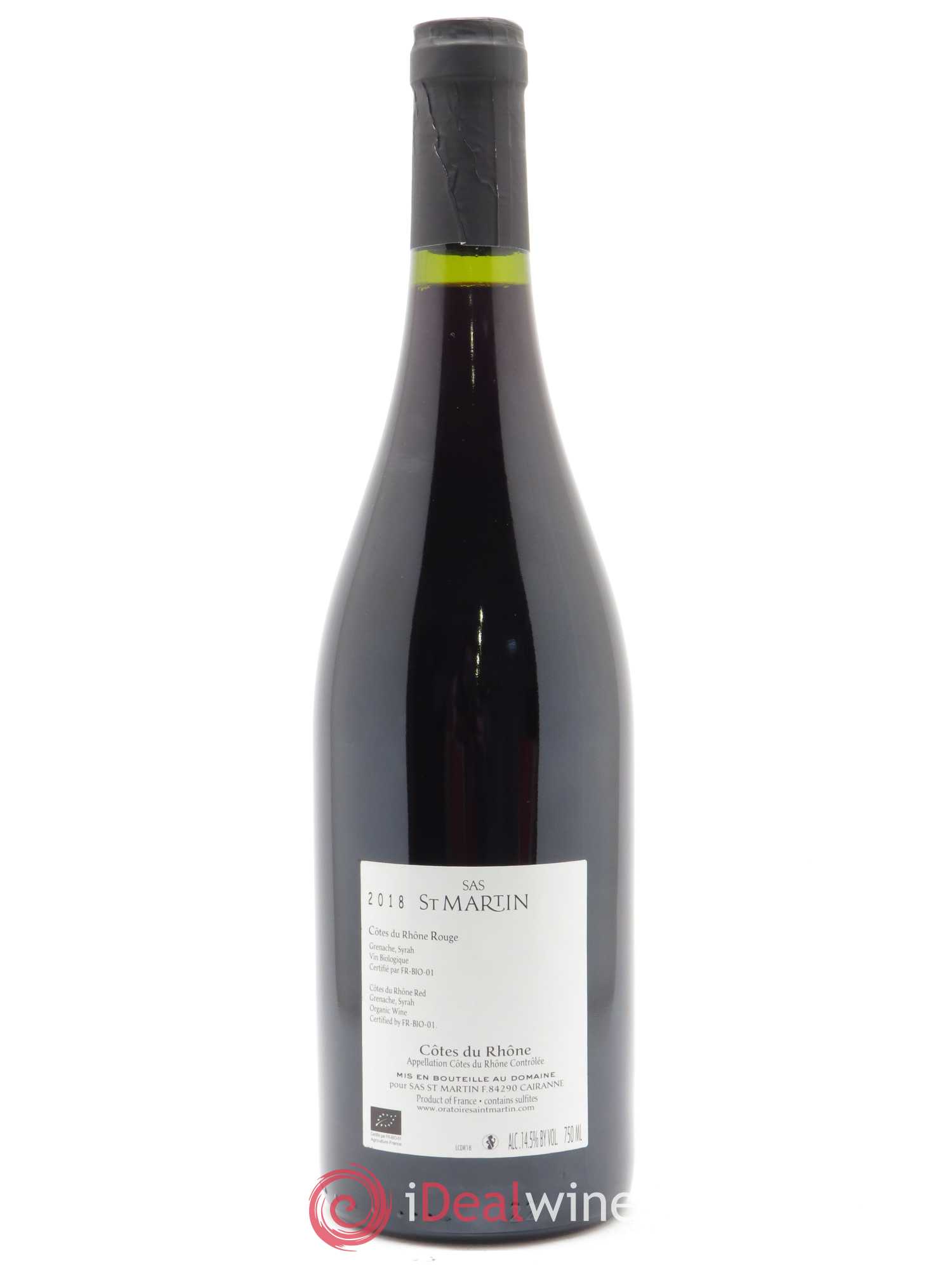 Côtes-du-Rhône Les P'tits Gars Oratoire Saint-Martin - Frédéric et François Alary 2018 - Lot de 1 bouteille - 1