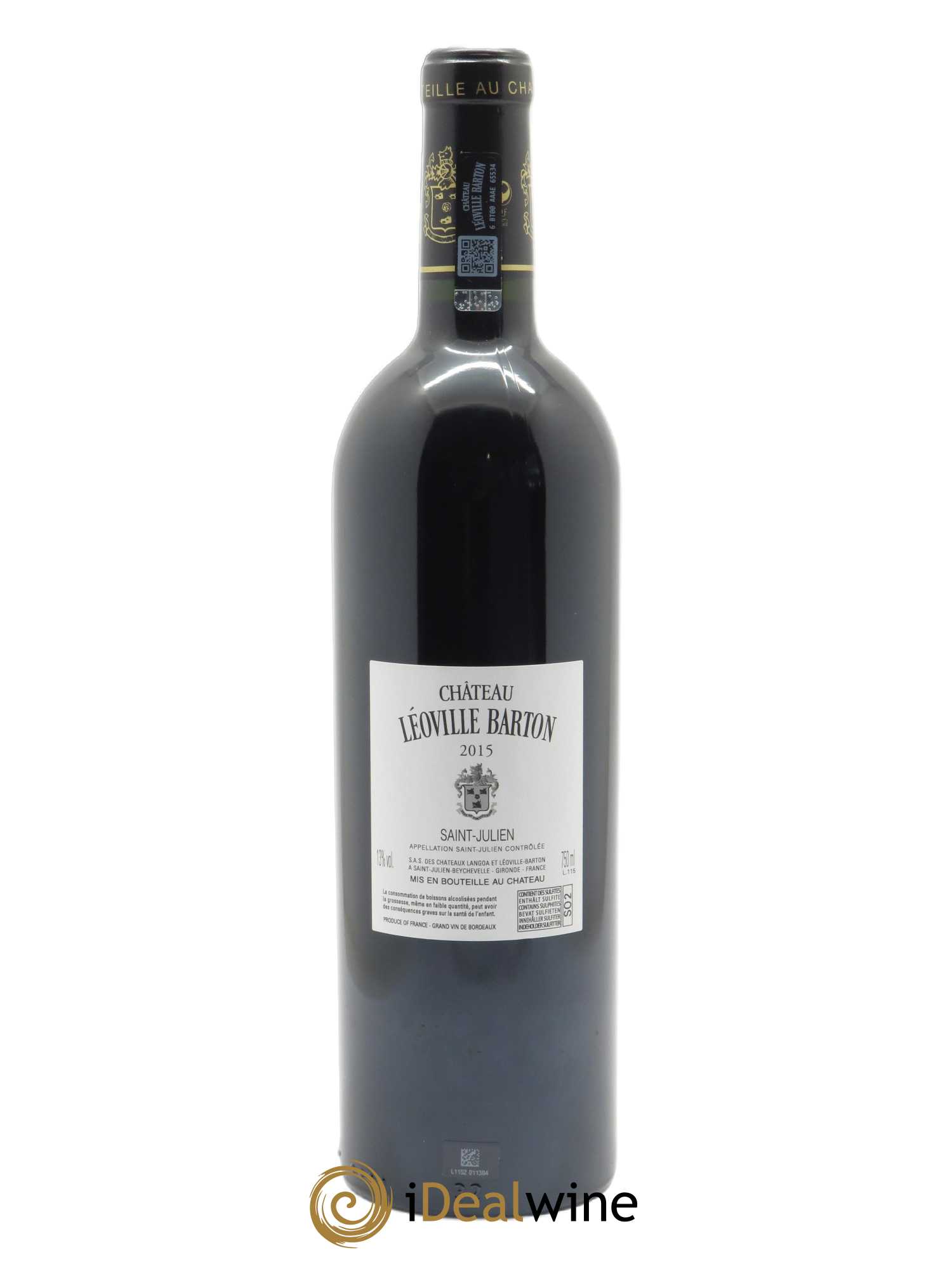Château Léoville Barton 2ème Grand Cru Classé (CBO à partir de 12 bts) 2015 - Lot de 1 bouteille - 1
