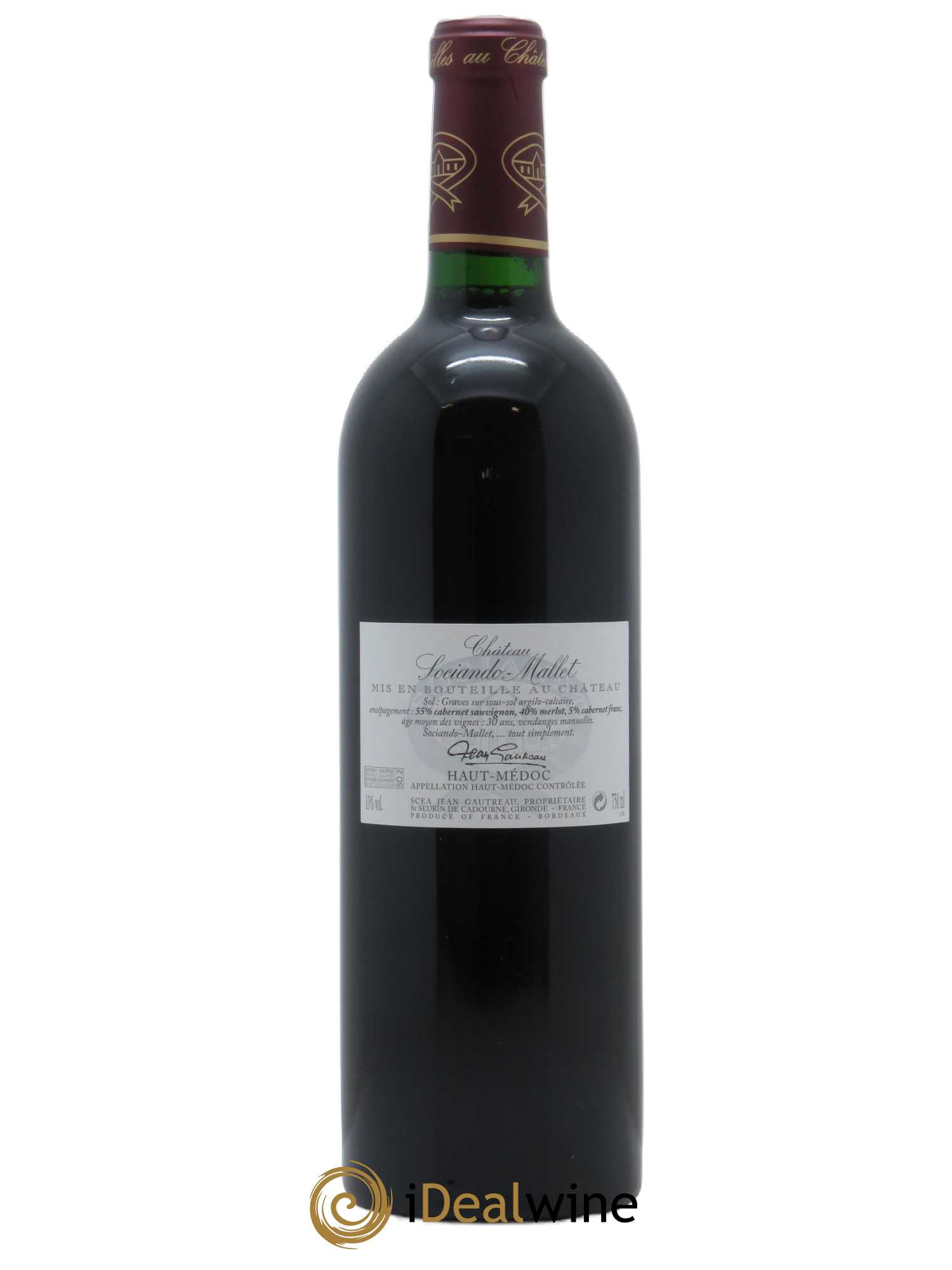 Château Sociando Mallet (CBO à partir de 12 bts) 2003 - Lot de 1 bouteille - 1