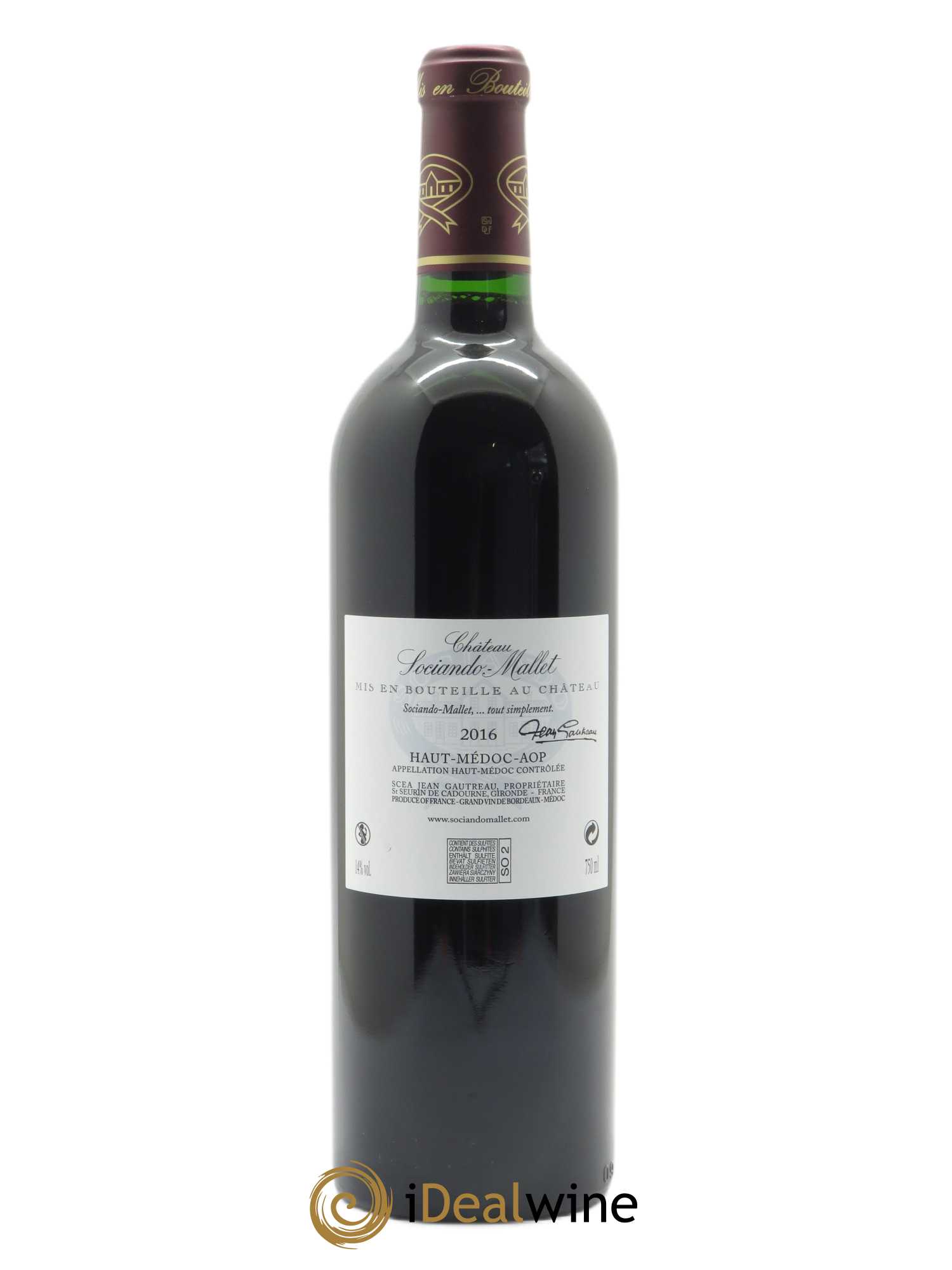 Château Sociando Mallet (OWC if 6 bt) 2016 - Lot of 1 bottle - 1
