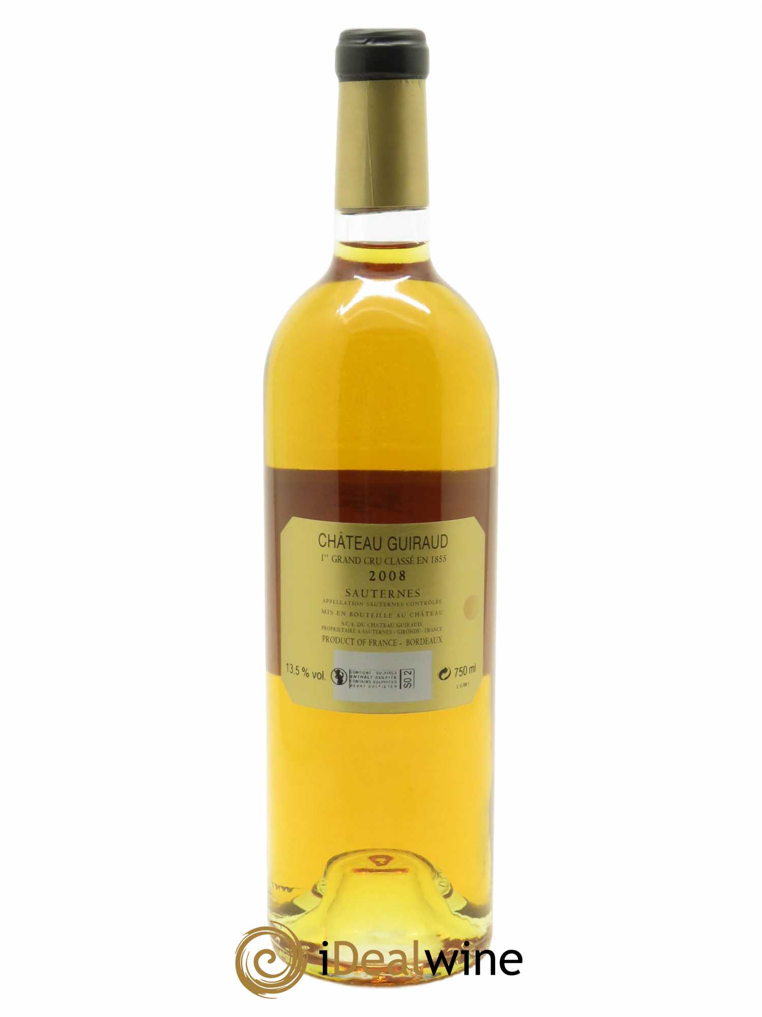 Château Guiraud 1er Grand Cru Classé (CBO à partir de 6 bts) 2008 - Lot de 1 bouteille - 1