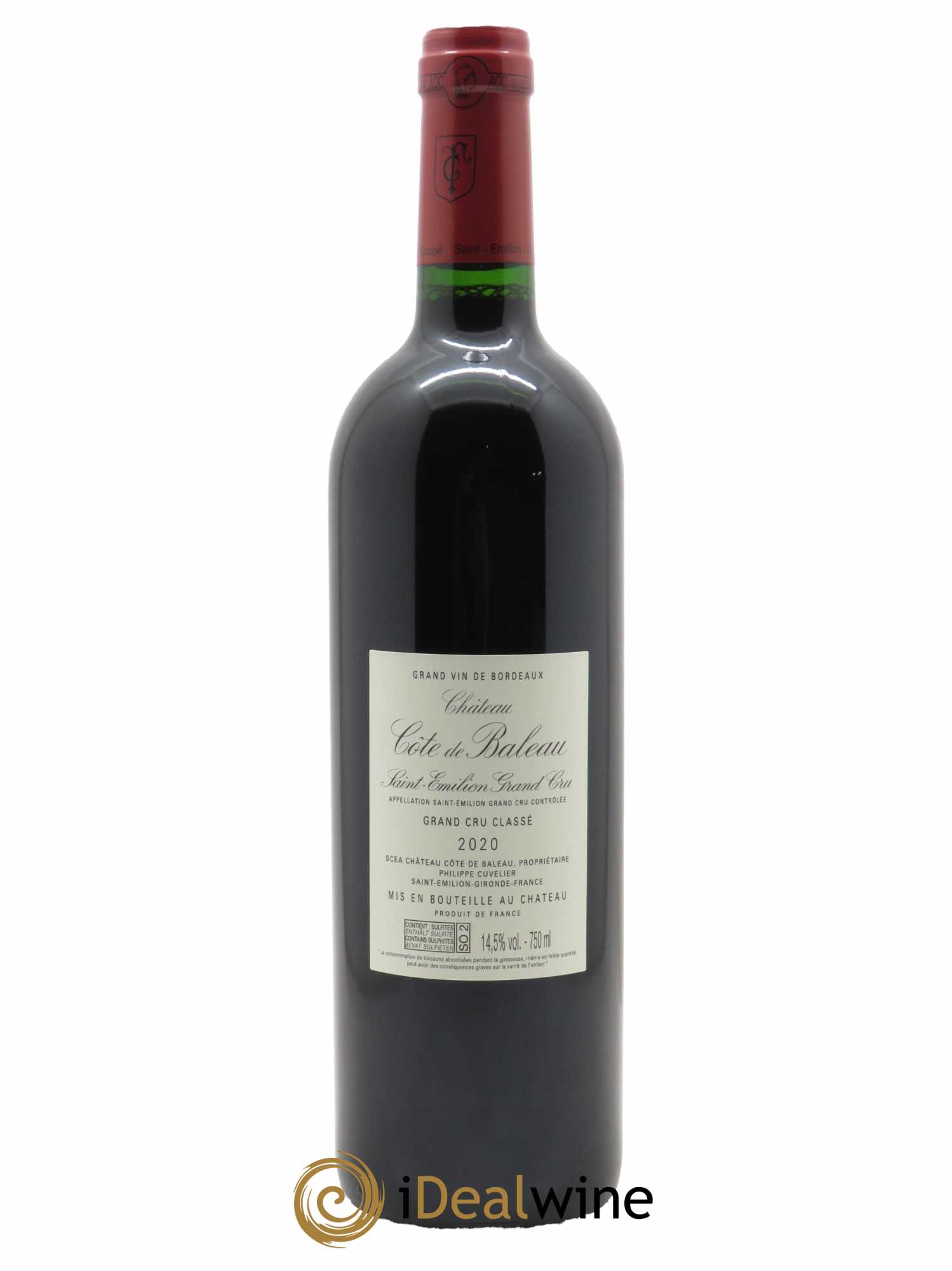 Château Côte de Baleau Grand Cru Classé 2020 - Posten von 1 Flasche - 1