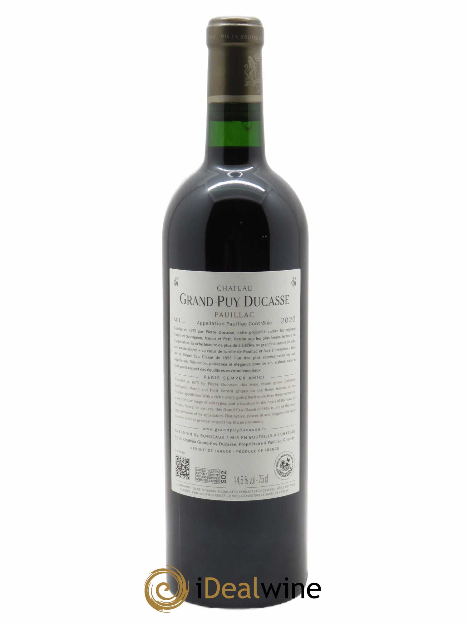 Château Grand Puy Ducasse 5ème Grand Cru Classé 2020 - Lot of 1 bottle - 1
