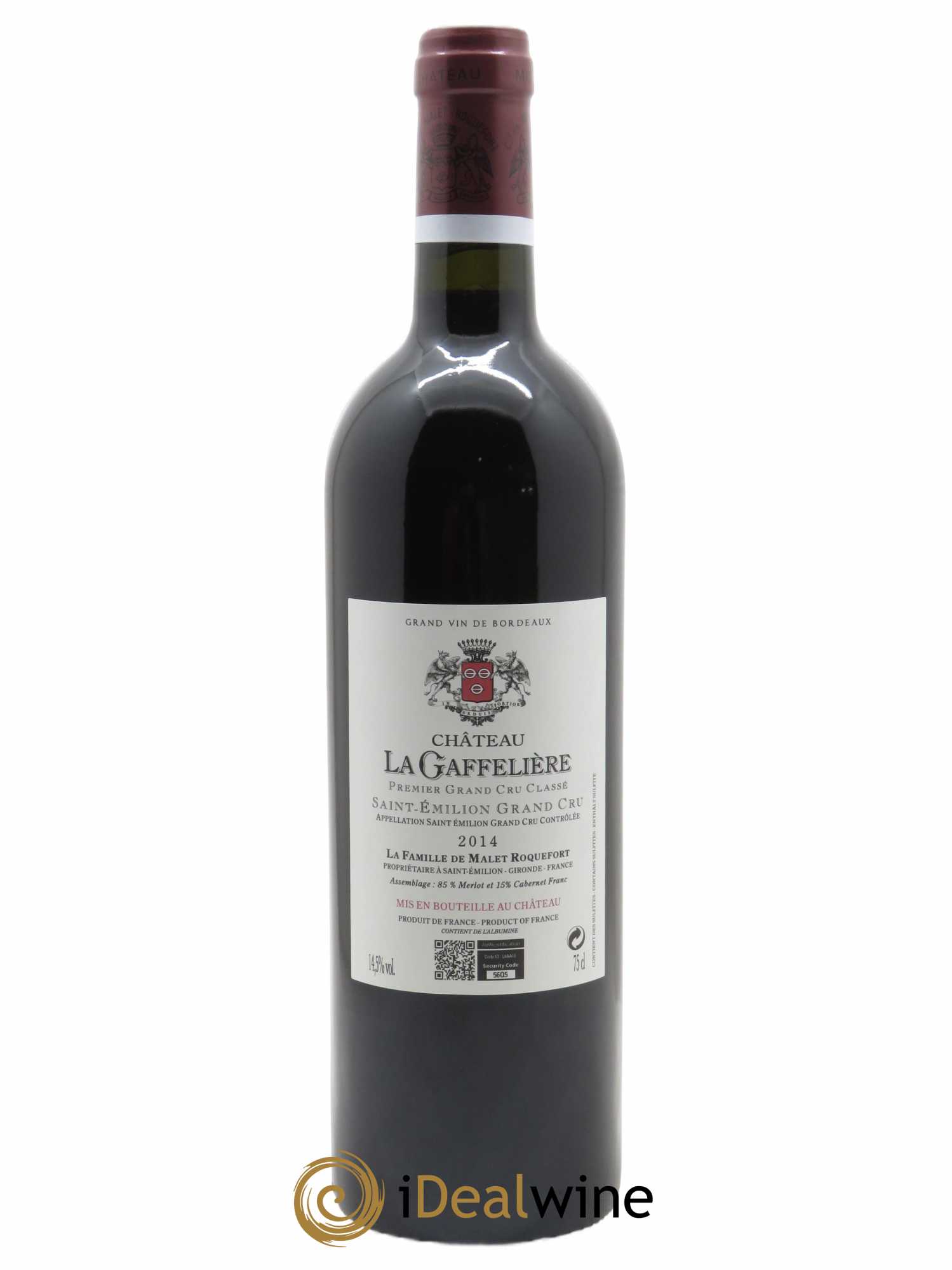 Château la Gaffelière 1er Grand Cru Classé B (CBO à partir de 12 BTS) 2014 - Lot de 1 bouteille - 1