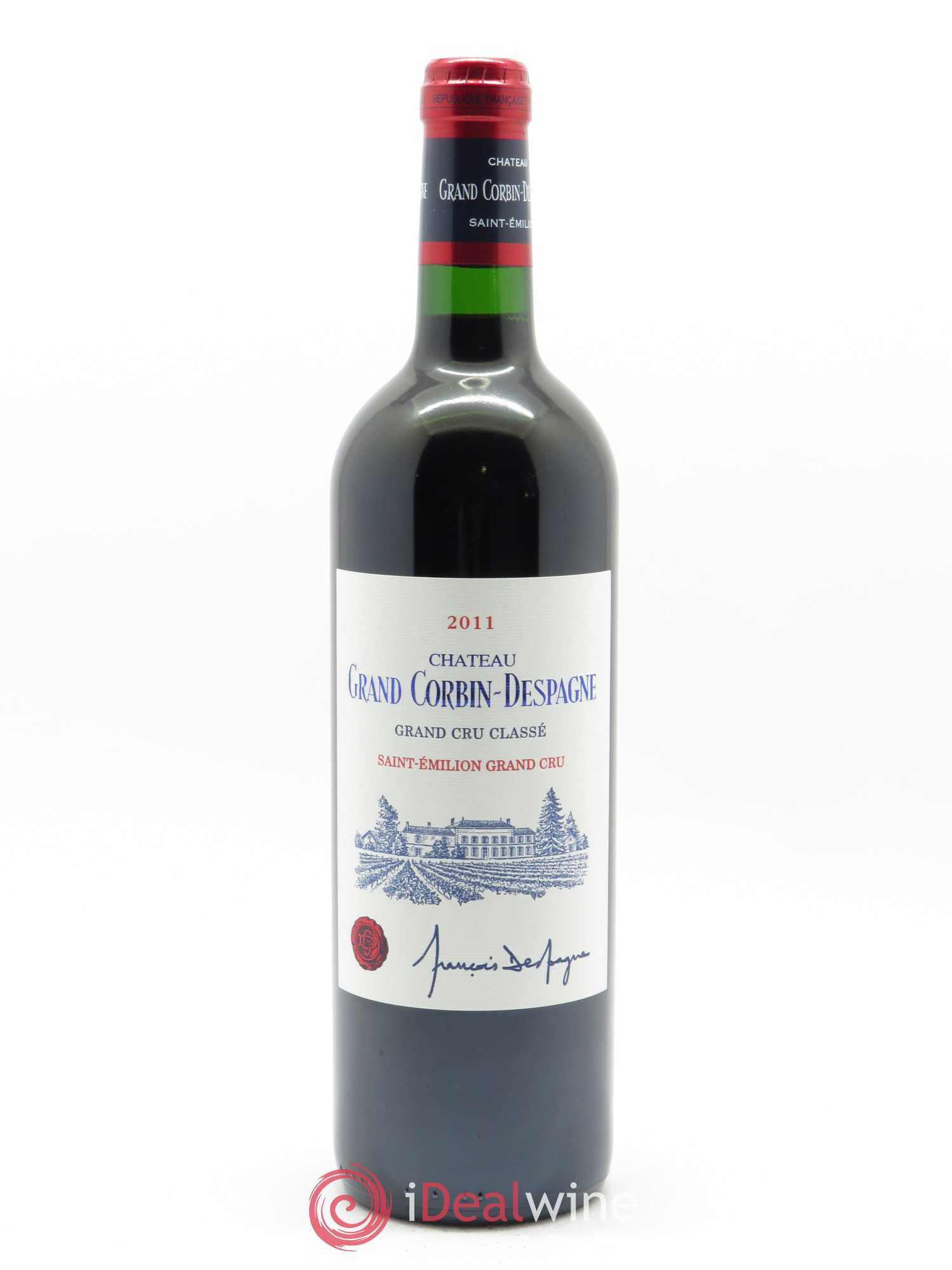 Château Grand Corbin Despagne Grand Cru Classé 2011 - Lot de 1 bouteille - 0