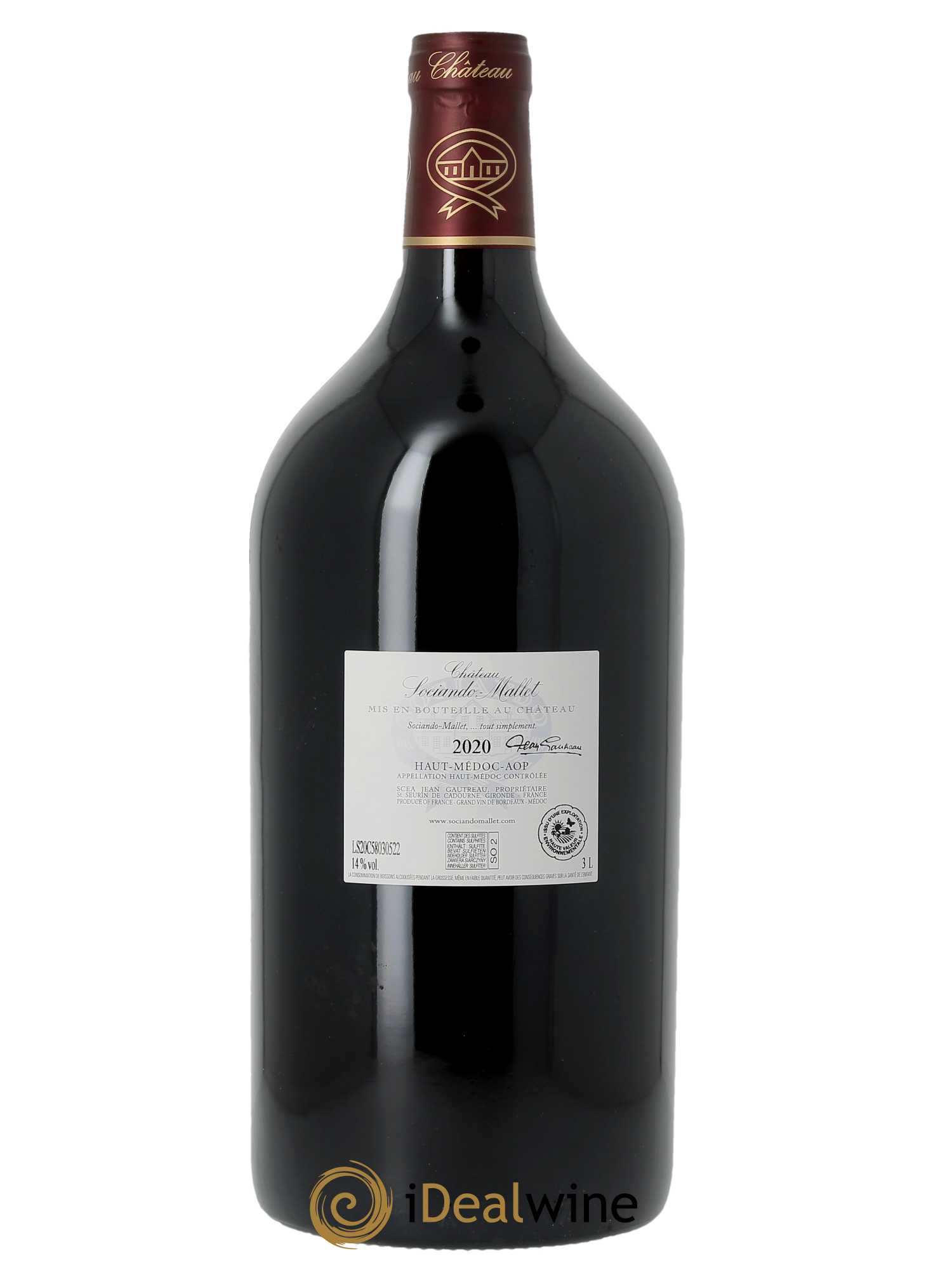 Château Sociando Mallet 2020 - Lot of 1 double magnum - 2