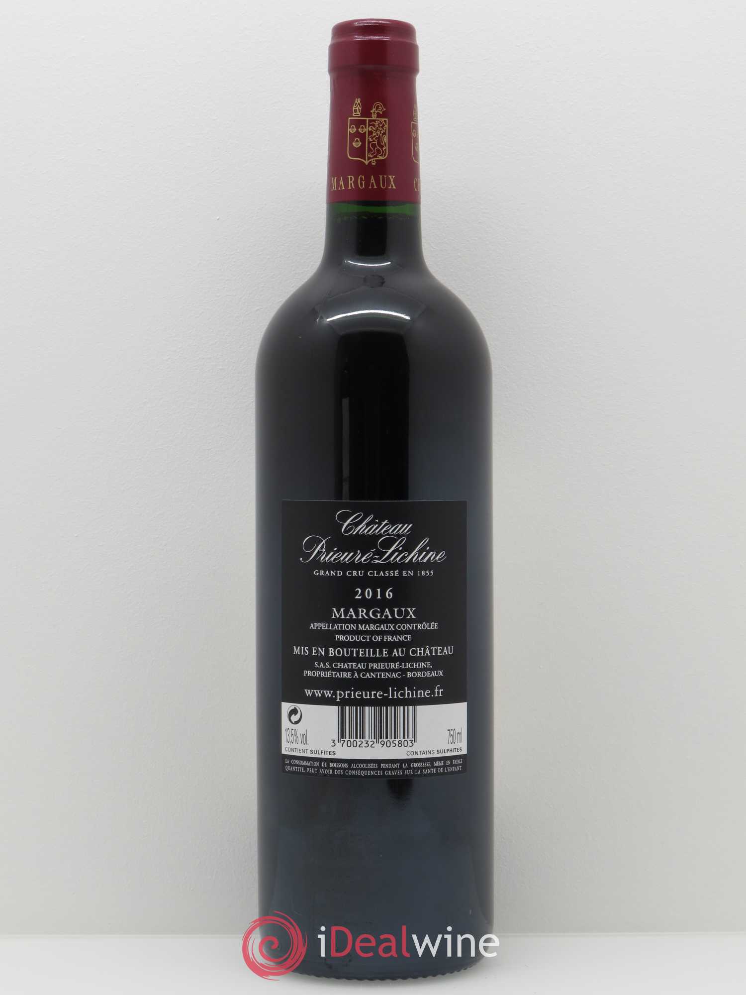Château Prieuré Lichine 4ème Grand Cru Classé (CBO à partir de 12 bts) 2016 - Lot de 1 bouteille - 1