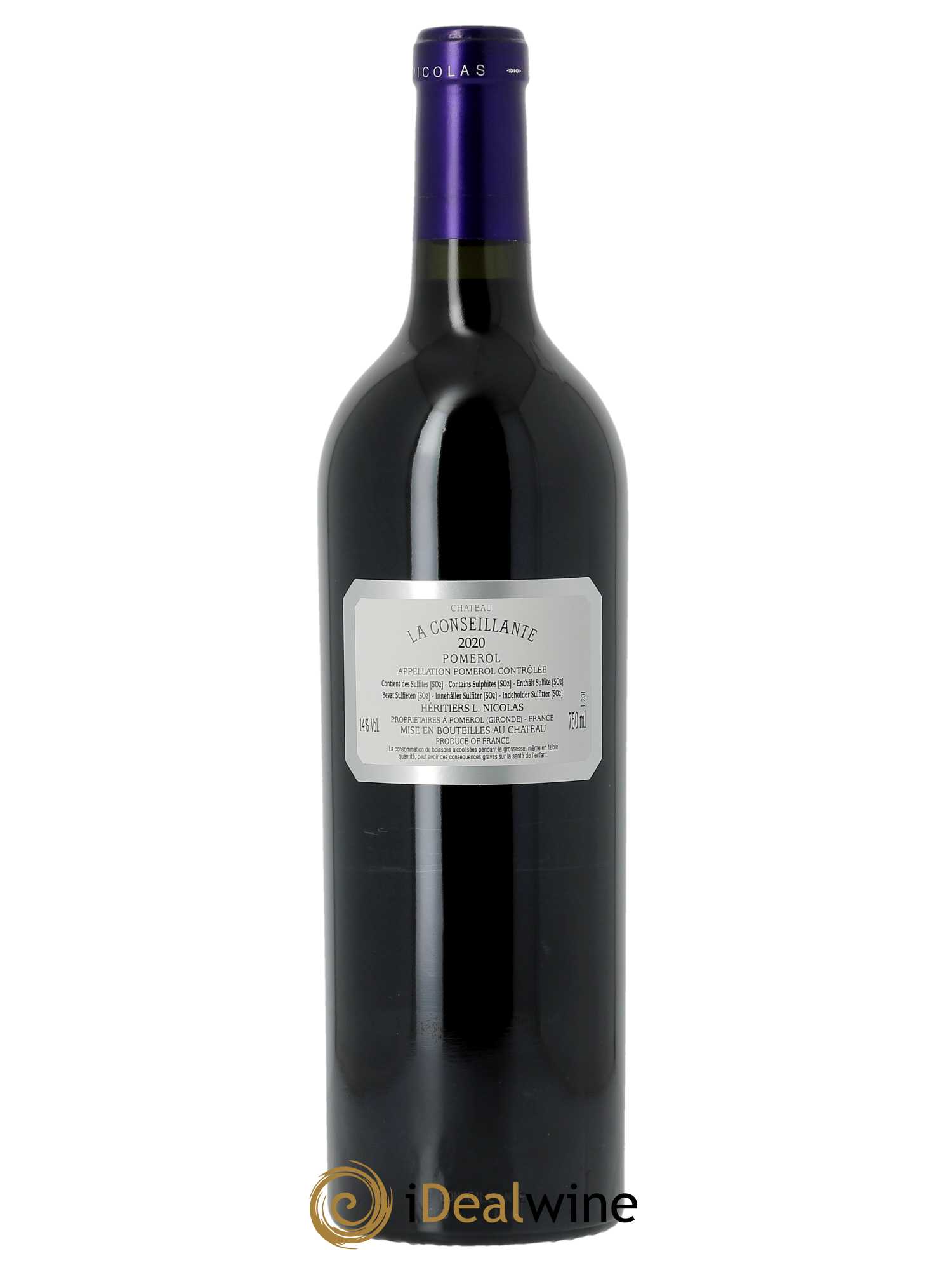 Château la Conseillante (Cassetta in legno a partire da 6 bt) 2020 - Lotto di 1 bottiglia - 1