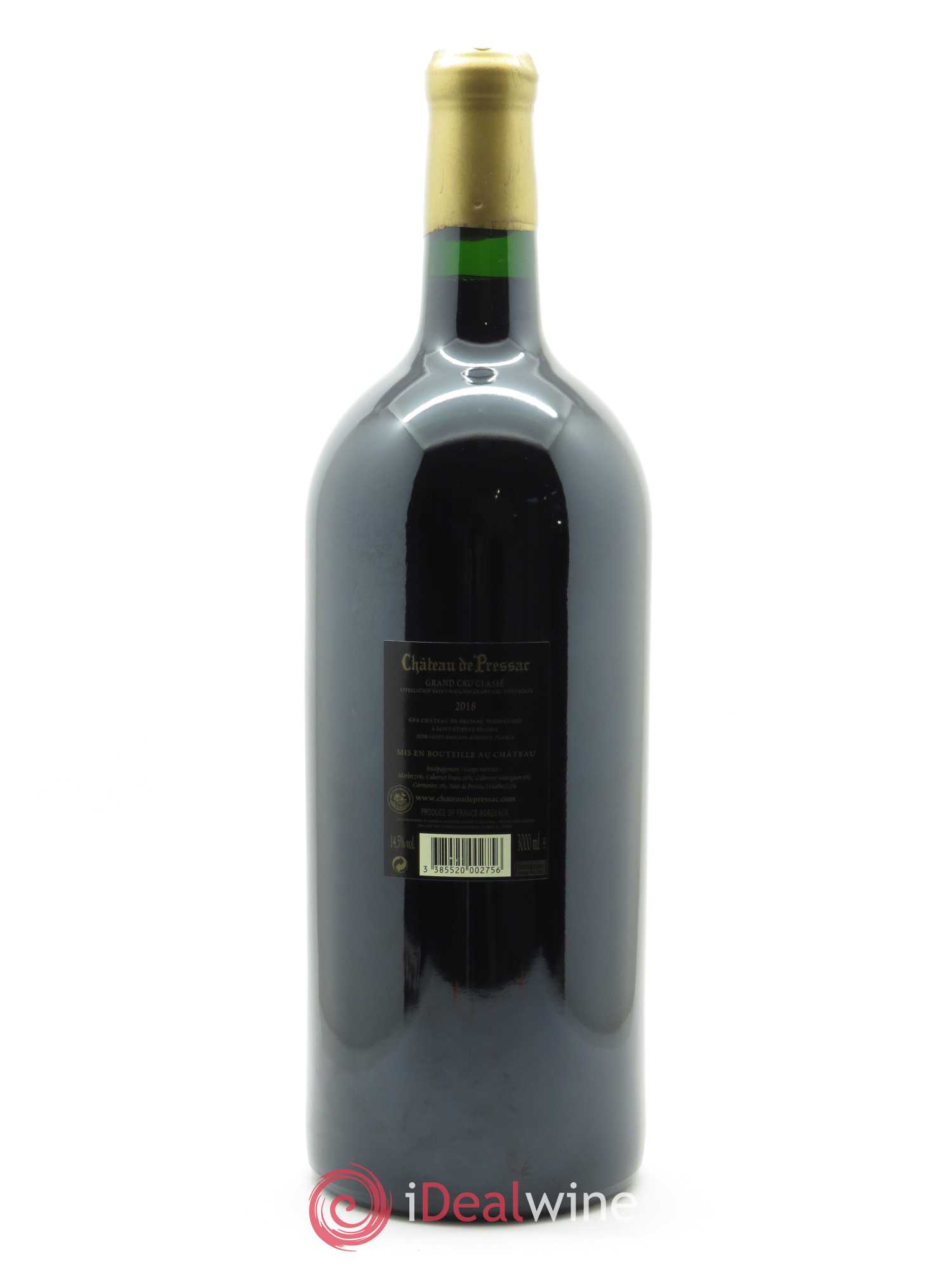 Château de Pressac Grand Cru Classé 2018 - Lot de 1 double magnum - 1