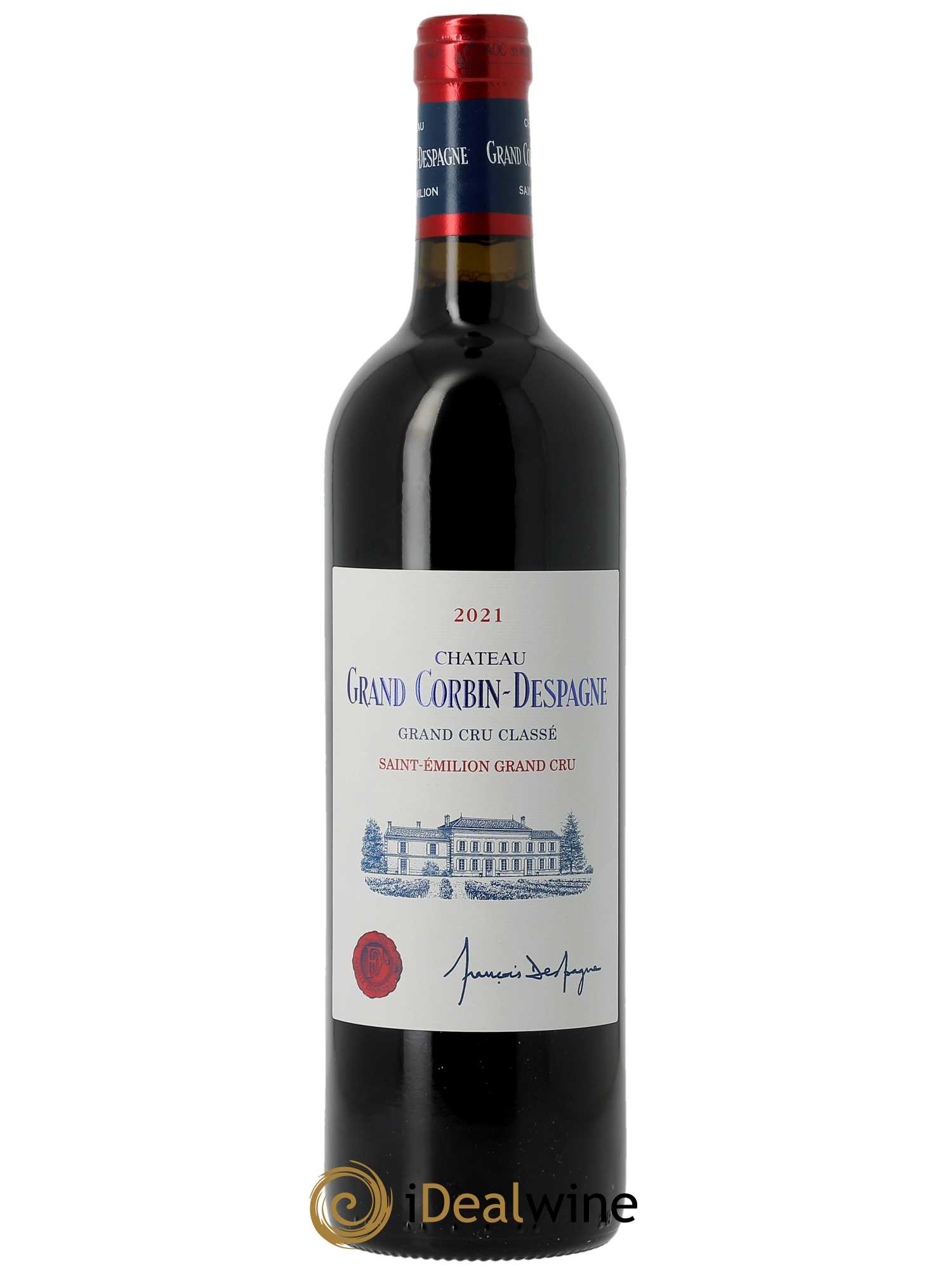 Château Grand Corbin Despagne Grand Cru Classé 2021 - Lot de 1 bouteille - 0