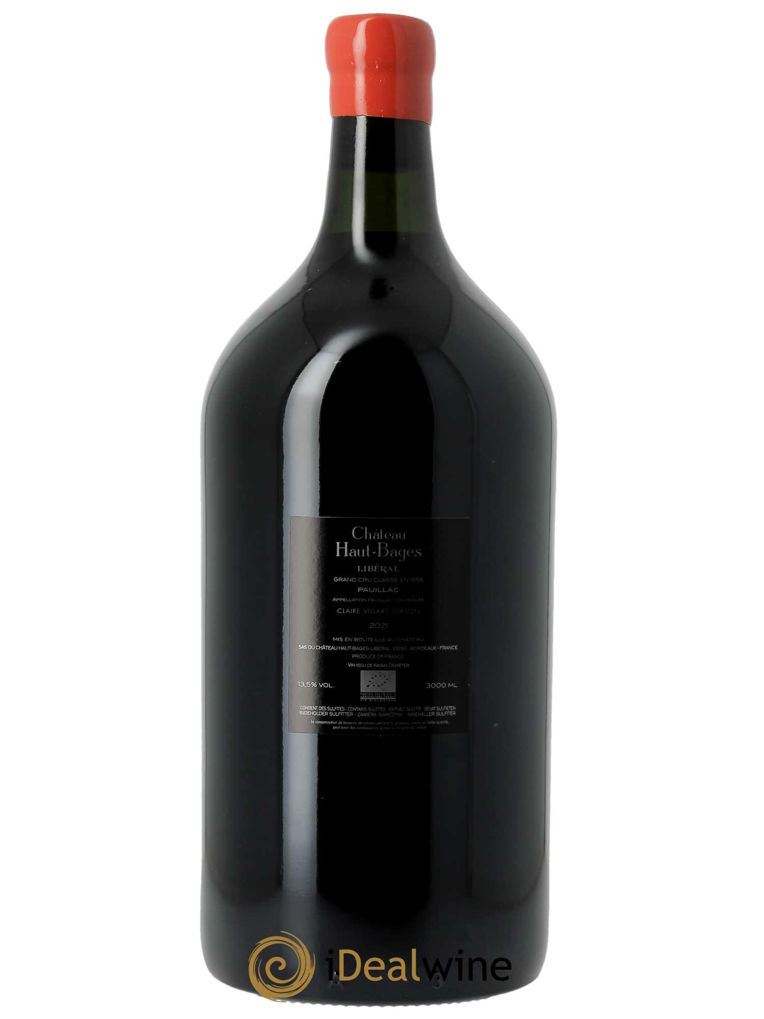 Château Haut Bages Libéral 5ème Grand Cru Classé 2021 - Lot de 1 double magnum - 2