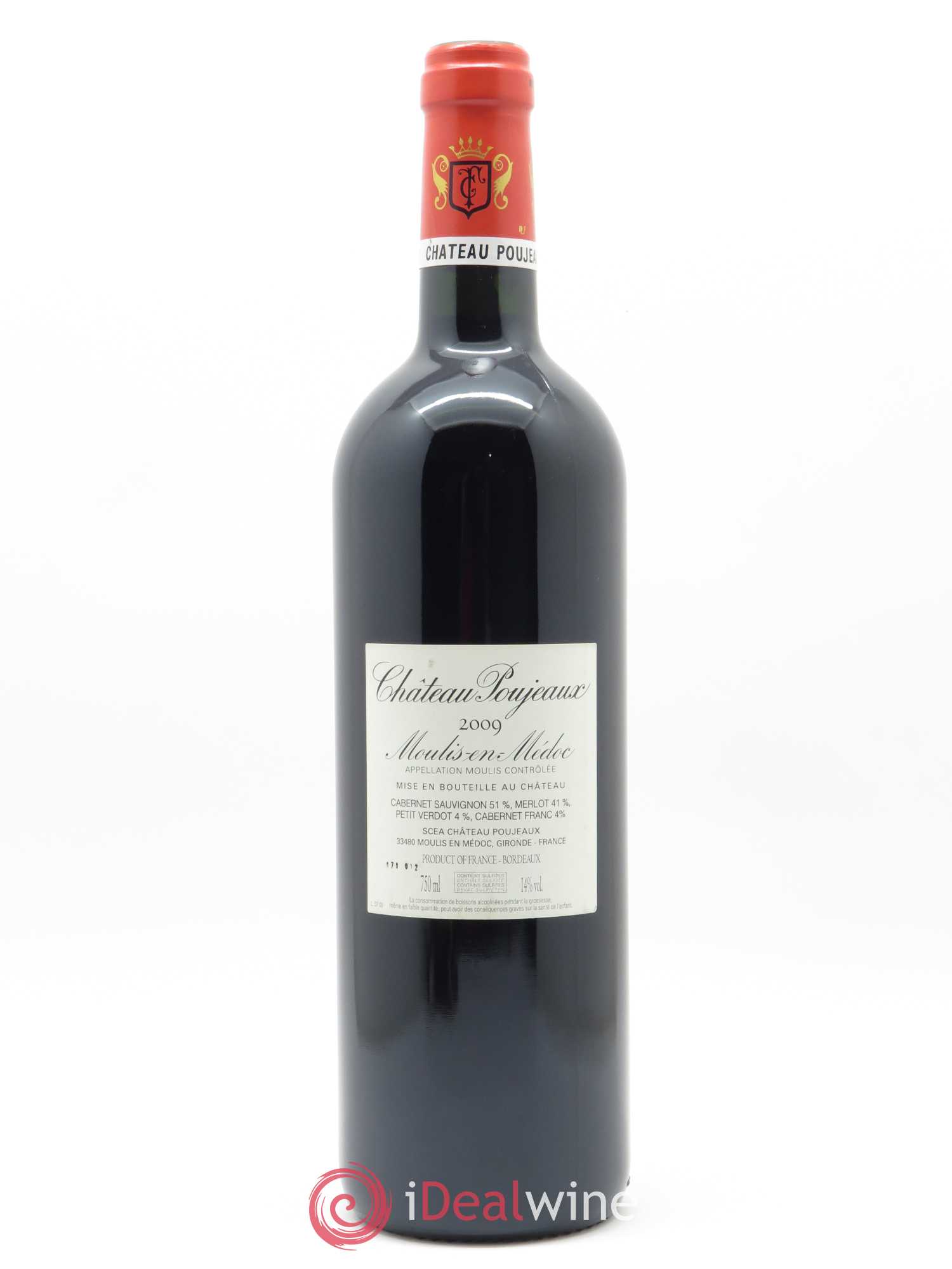 Château Poujeaux (CBO à partir de 12 bts) 2009 - Lot de 1 bouteille - 1