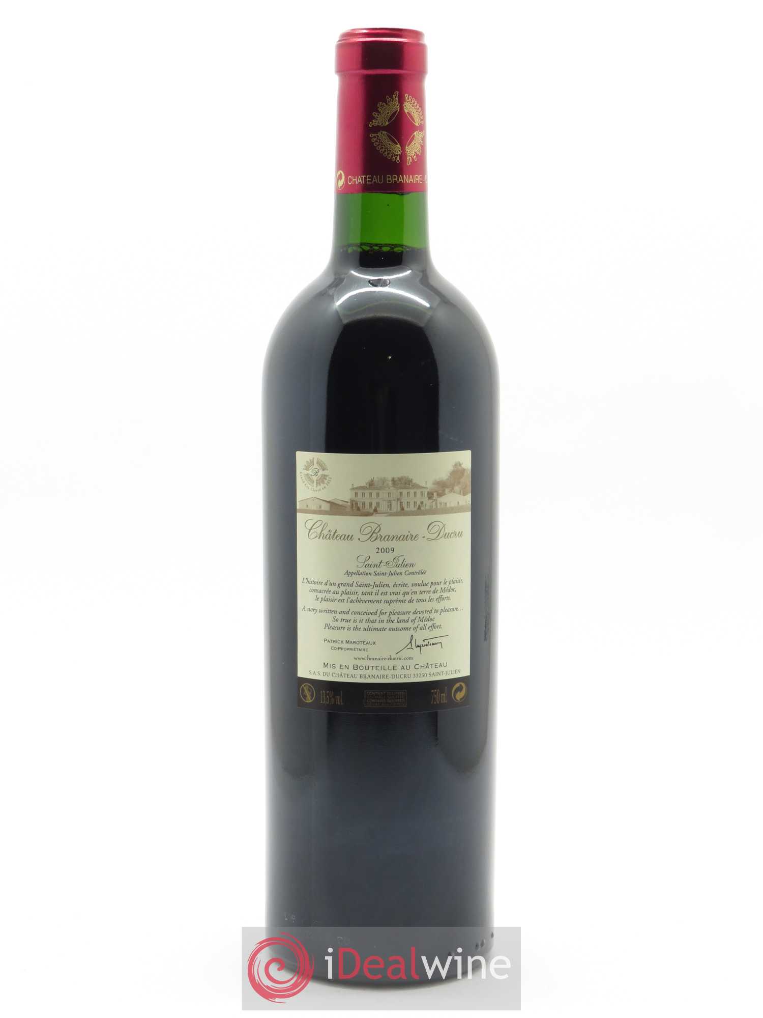 Château Branaire Ducru 4ème Grand Cru Classé 2009 - Lot de 1 bouteille - 1