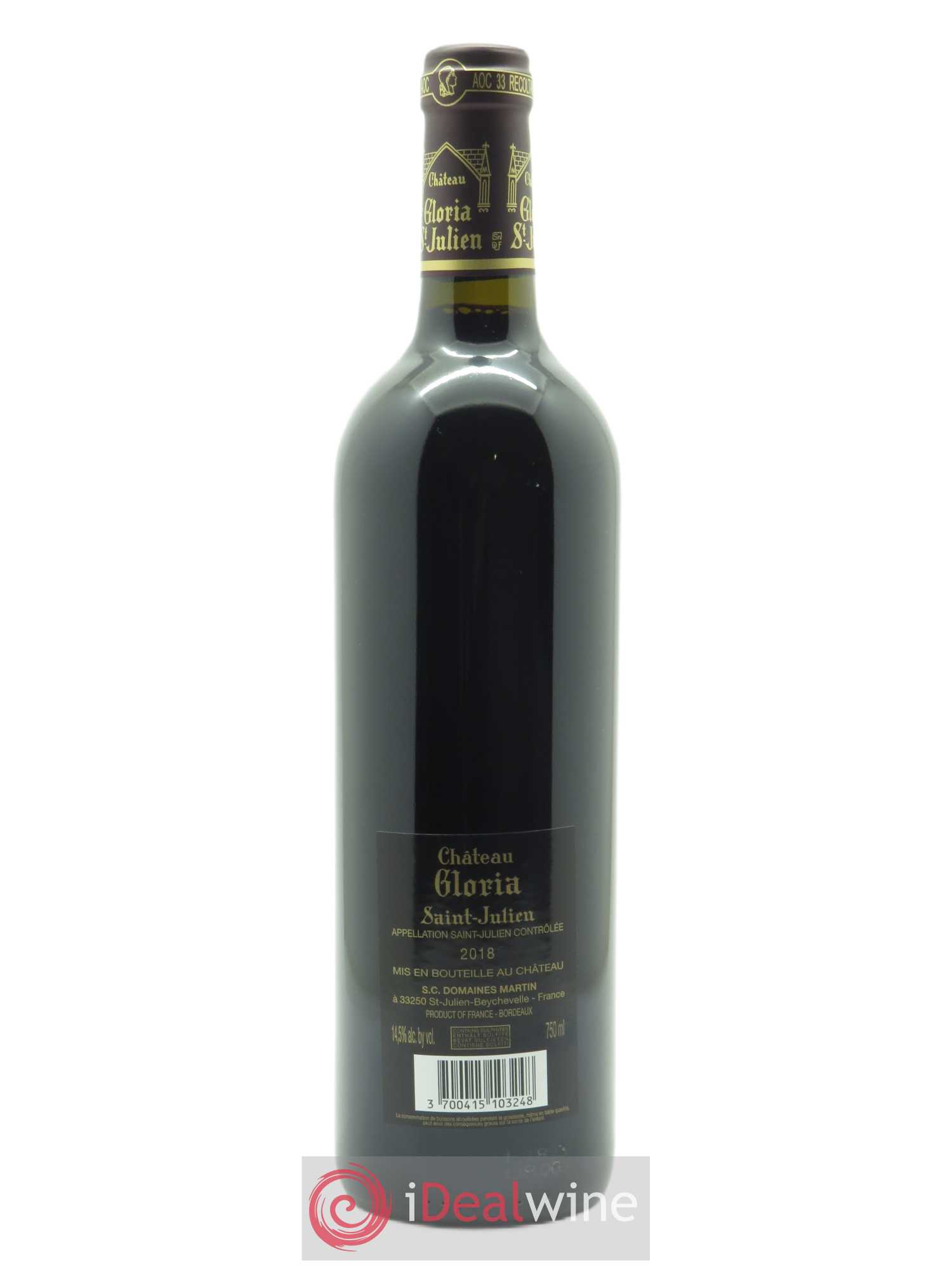 Château Gloria (OWC if 6 bts) 2018 - Lot of 1 bottle - 1