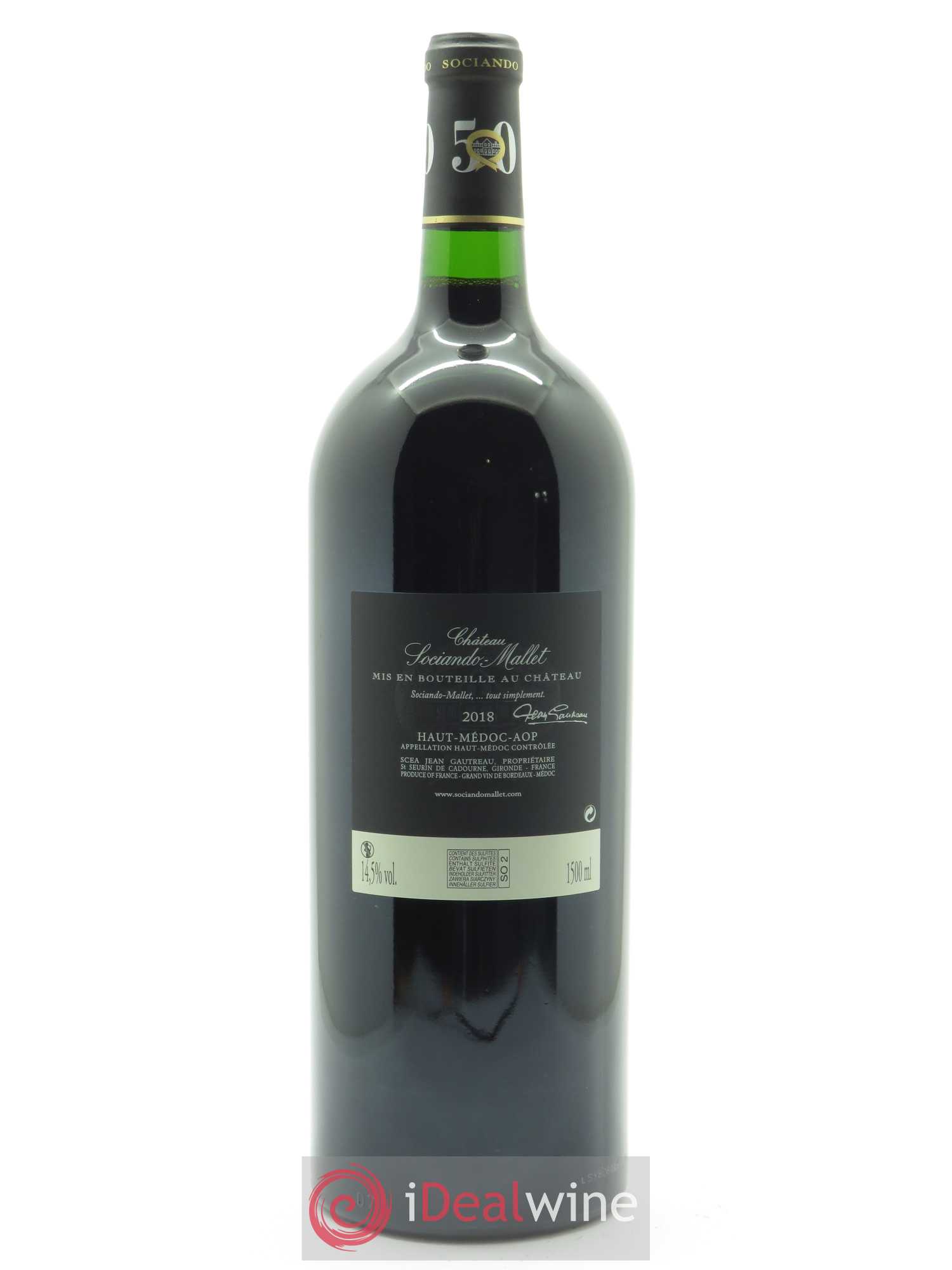 Château Sociando Mallet 2018 - Lot de 1 magnum - 1