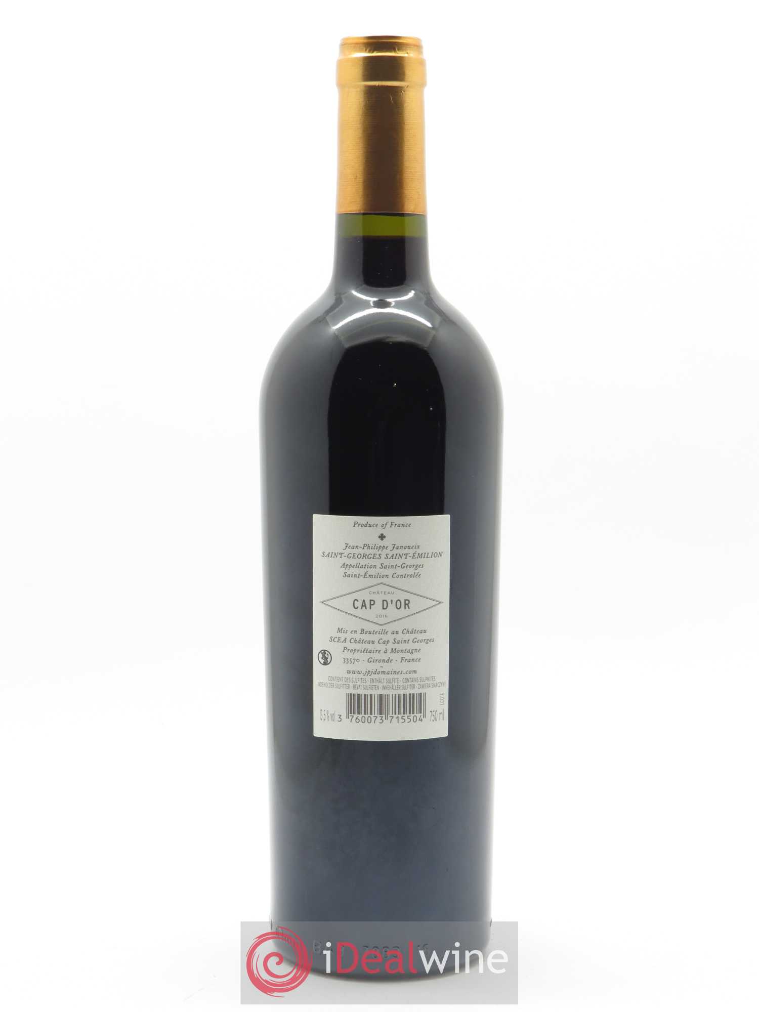 Château Cap d'Or 2016 - Lot de 1 bouteille - 1