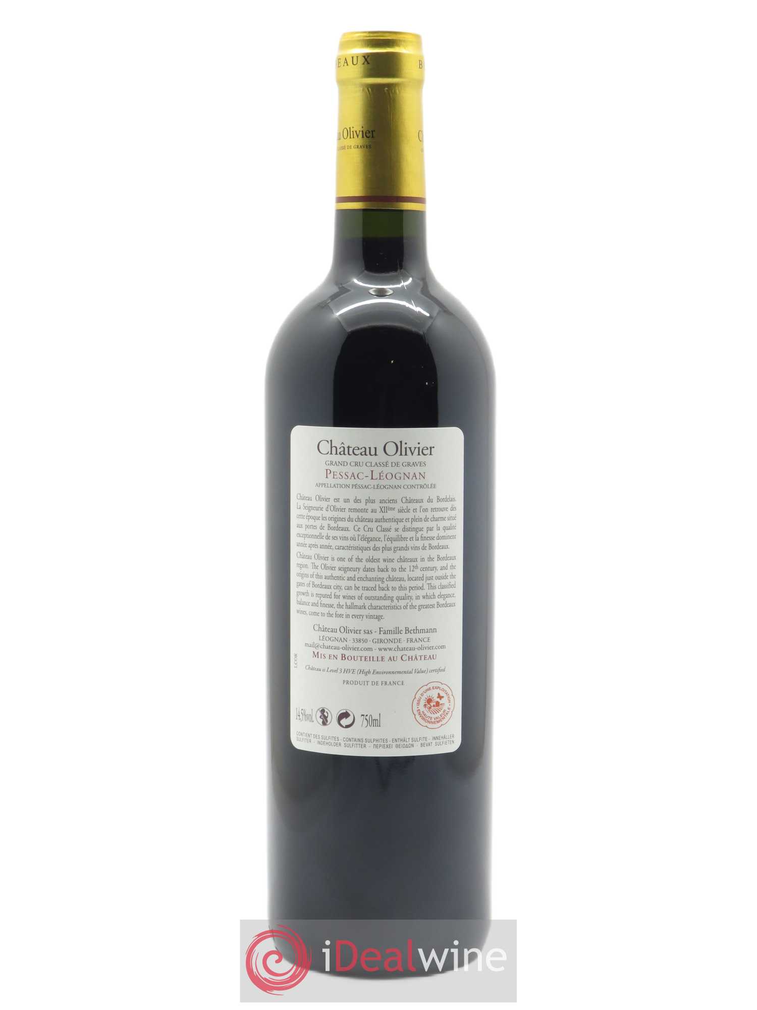 Château Olivier Cru Classé de Graves (OWC if 6 bts) 2018 - Lot of 1 bottle - 1