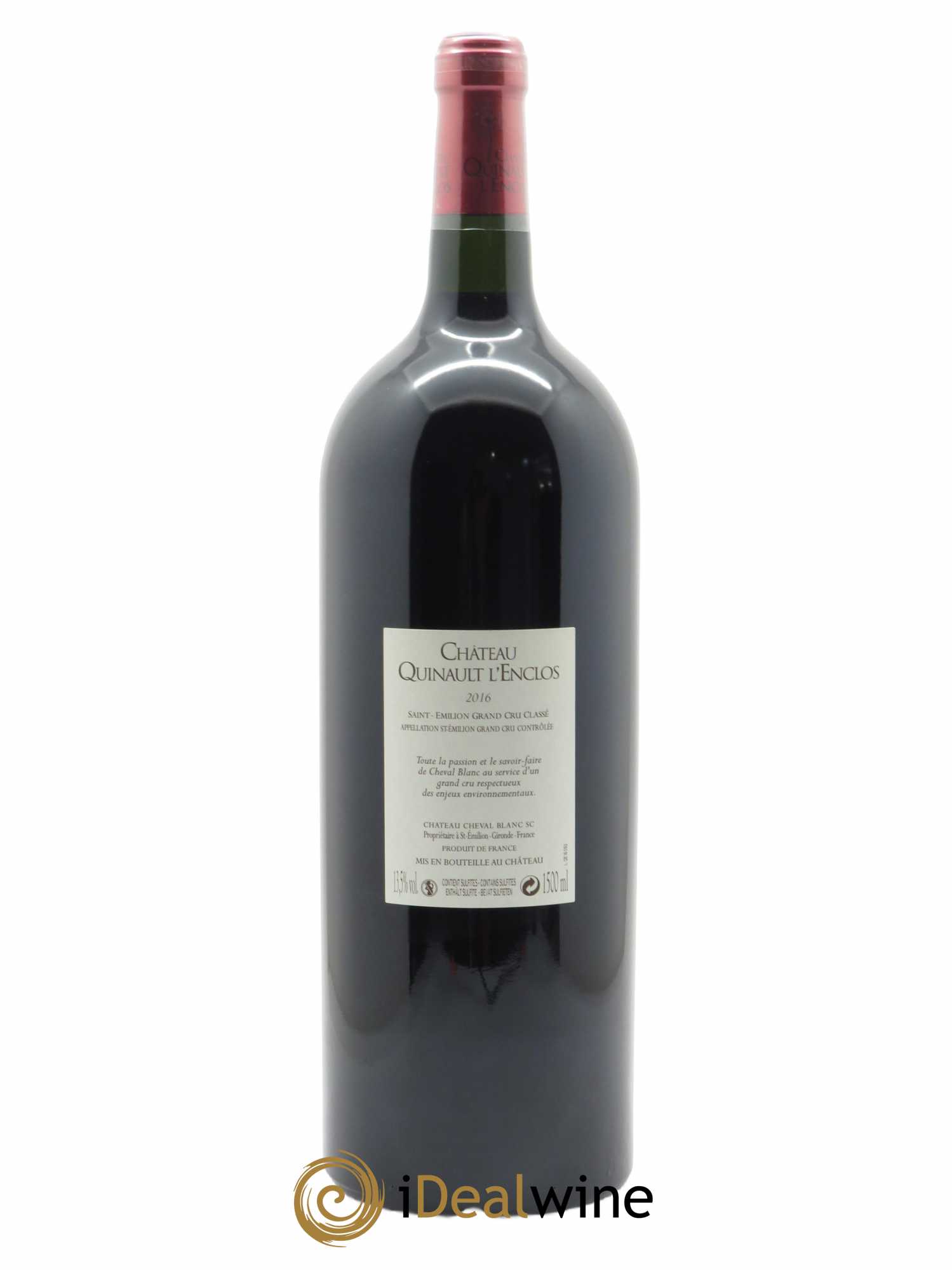 Château Quinault L'Enclos (CBO à partir de 3 mgs) 2016 - Posten von 1 Magnum - 1