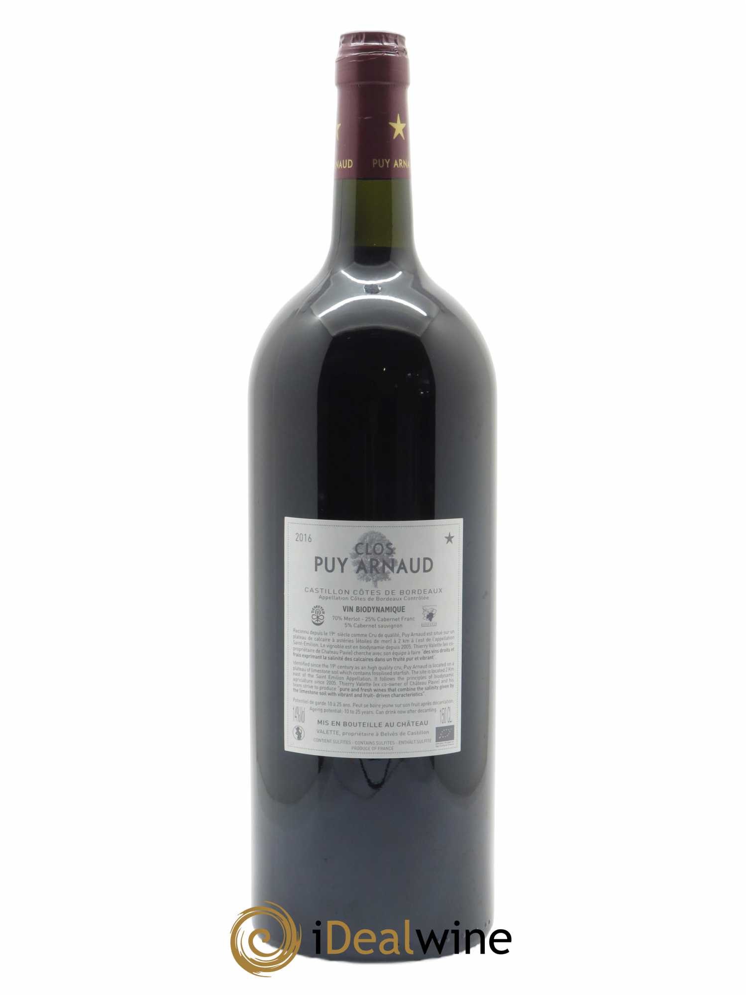 Clos Puy Arnaud (CBO à partir de 6 mgs) 2016 - Lot de 1 magnum - 1