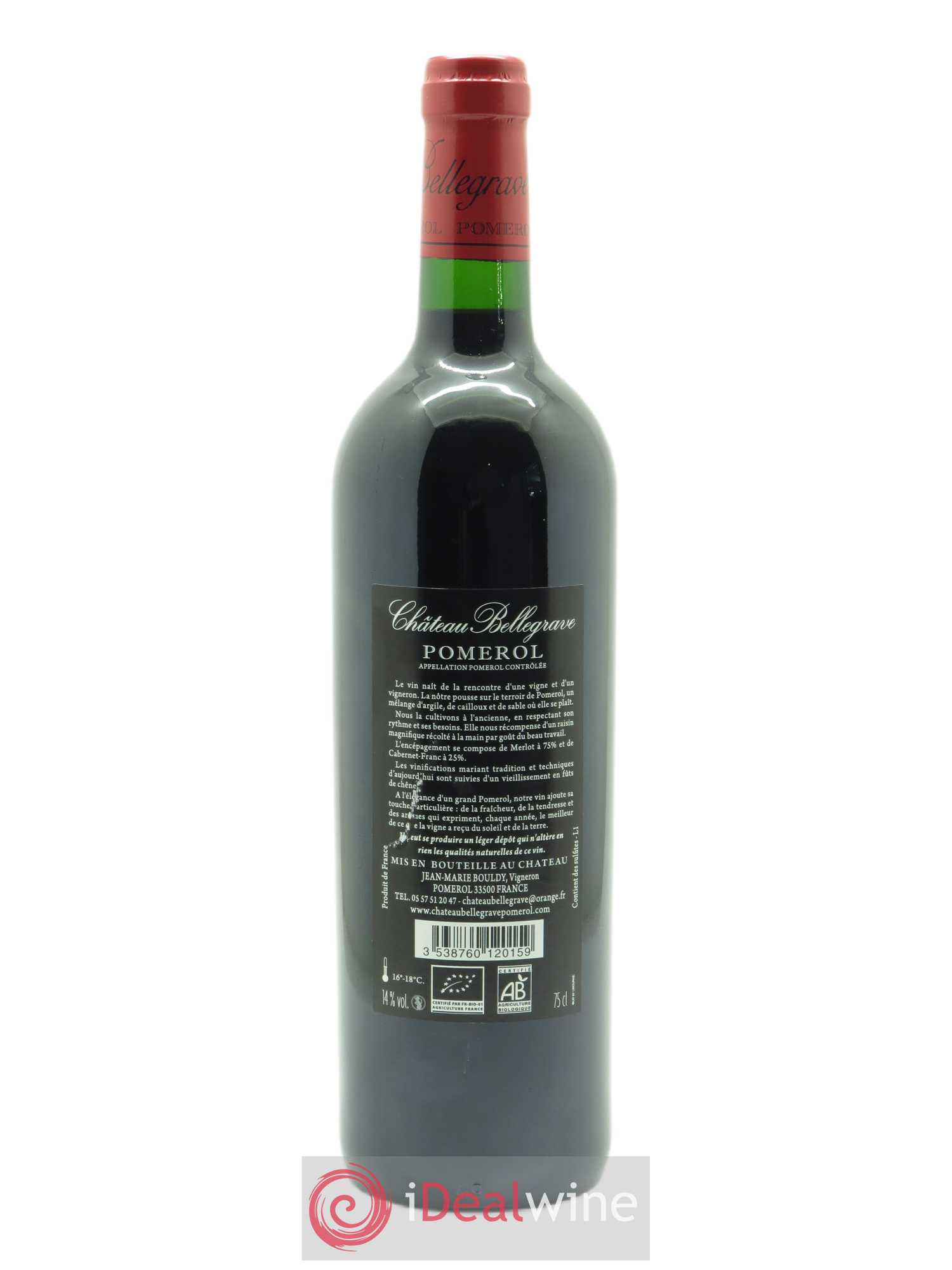 Château Bellegrave (CBO à partir de 12 bts) 2015 - Lot de 1 bouteille - 1