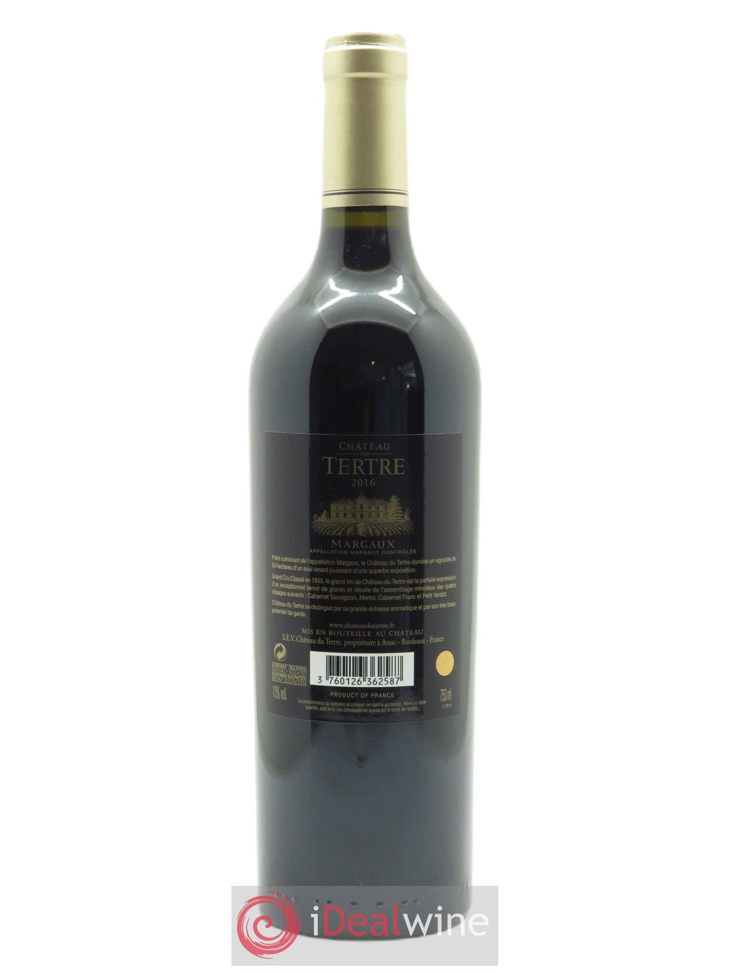 Château du Tertre 5ème Grand Cru Classé (OWC if 6 bts) 2016 - Lot of 1 bottle - 1