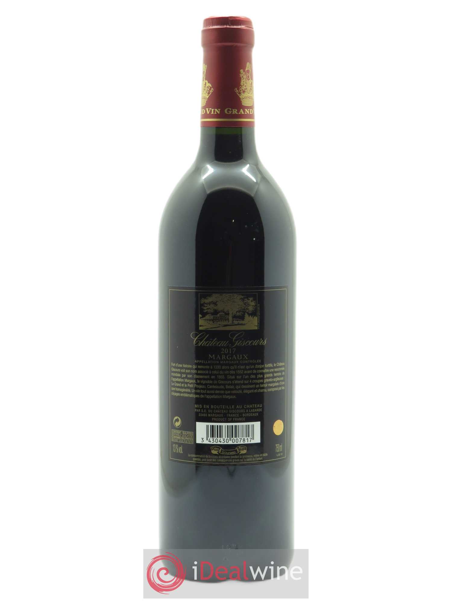 Château Giscours 3ème Grand Cru Classé (CBO à partir de 12 bts) 2017 - Lot de 1 bouteille - 1