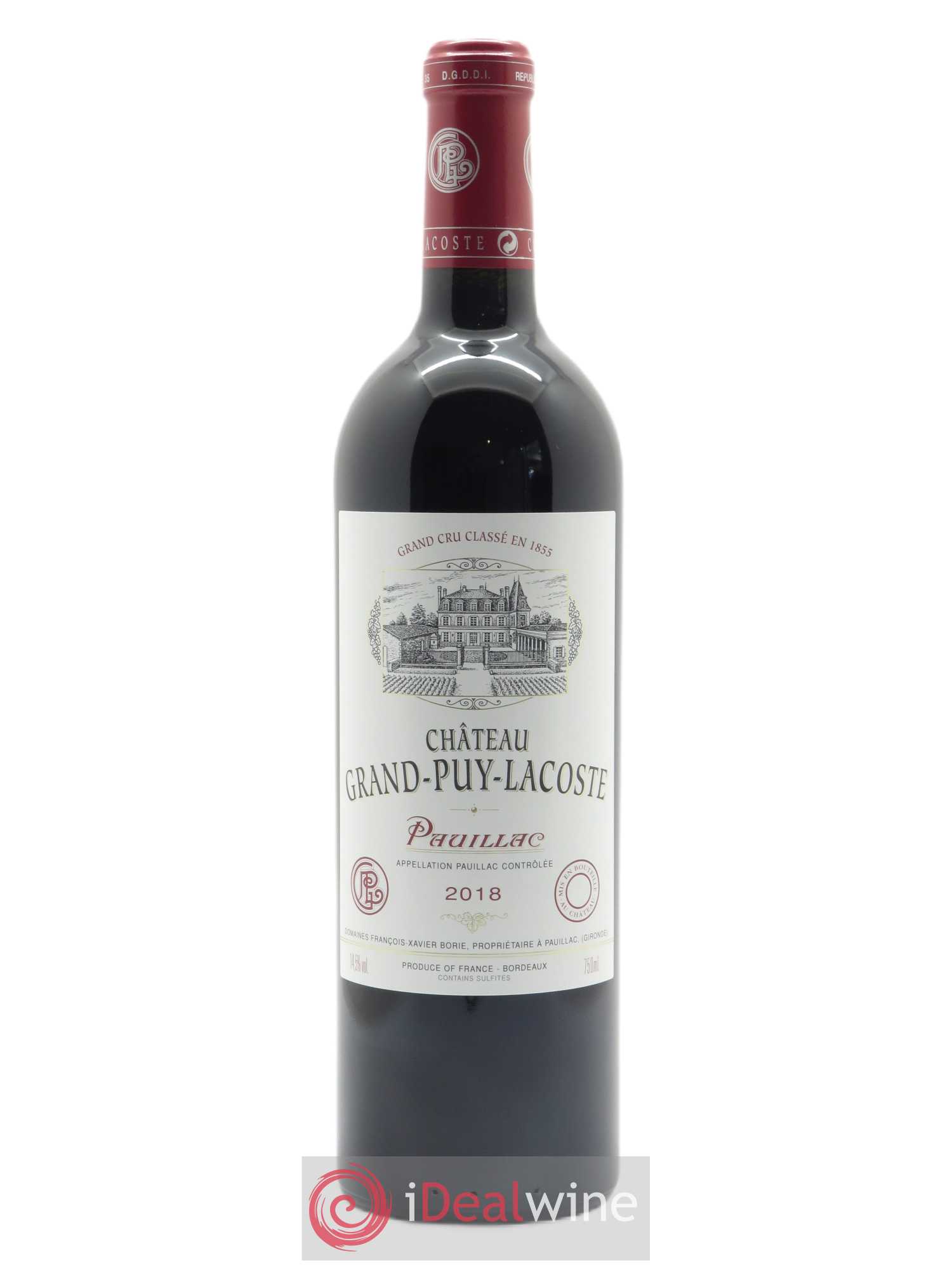 Château Grand Puy Lacoste 5ème Grand Cru Classé (CBO à partir de 6 bts) 2018 - Lot de 1 bouteille - 0
