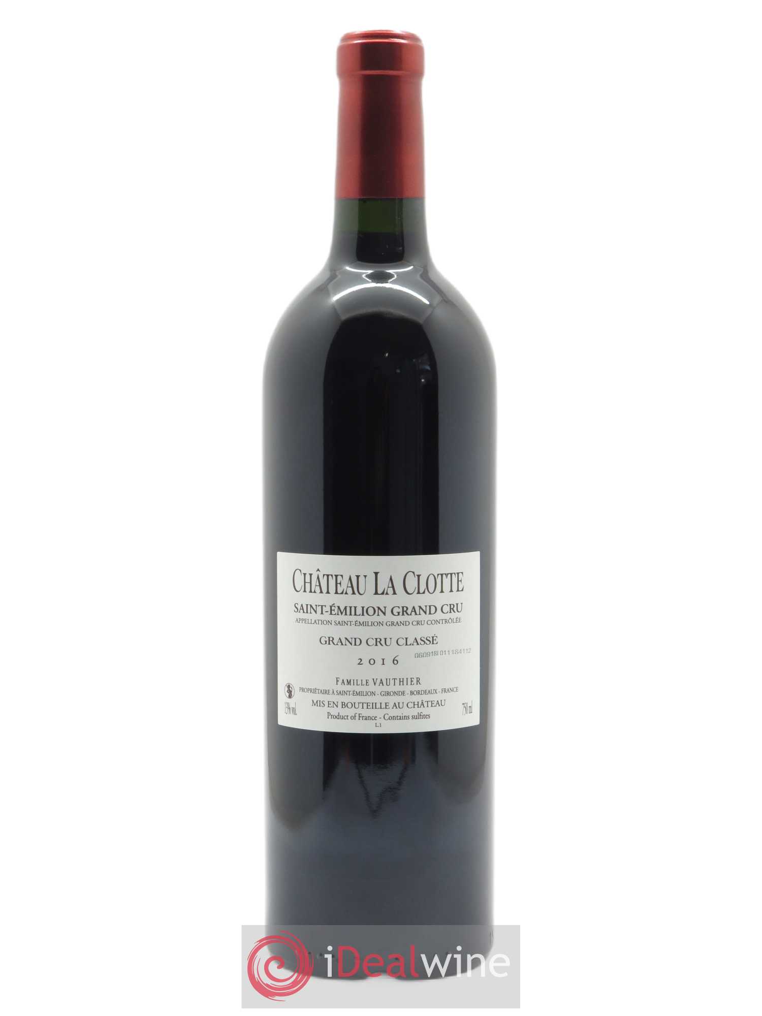 Château la Clotte (CBO à partir de 6 bts) 2016 - Lot de 1 bouteille - 1