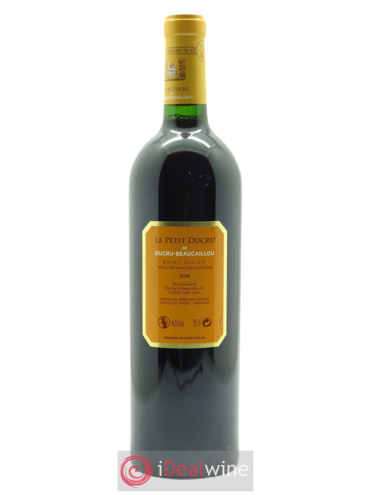 Le Petit Ducru de Ducru-Beaucaillou 2018 - Lot of 1 bottle - 1