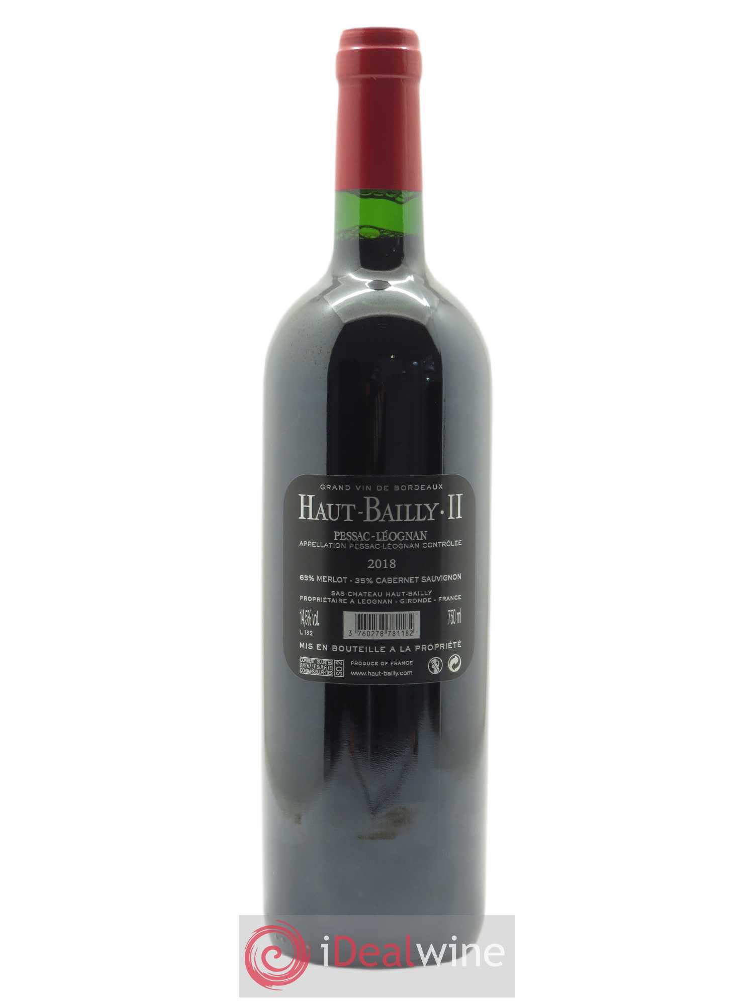 Haut Bailly II (Anciennement La Parde de Haut-Bailly) Second Vin 2018 - Lot de 1 bouteille - 1
