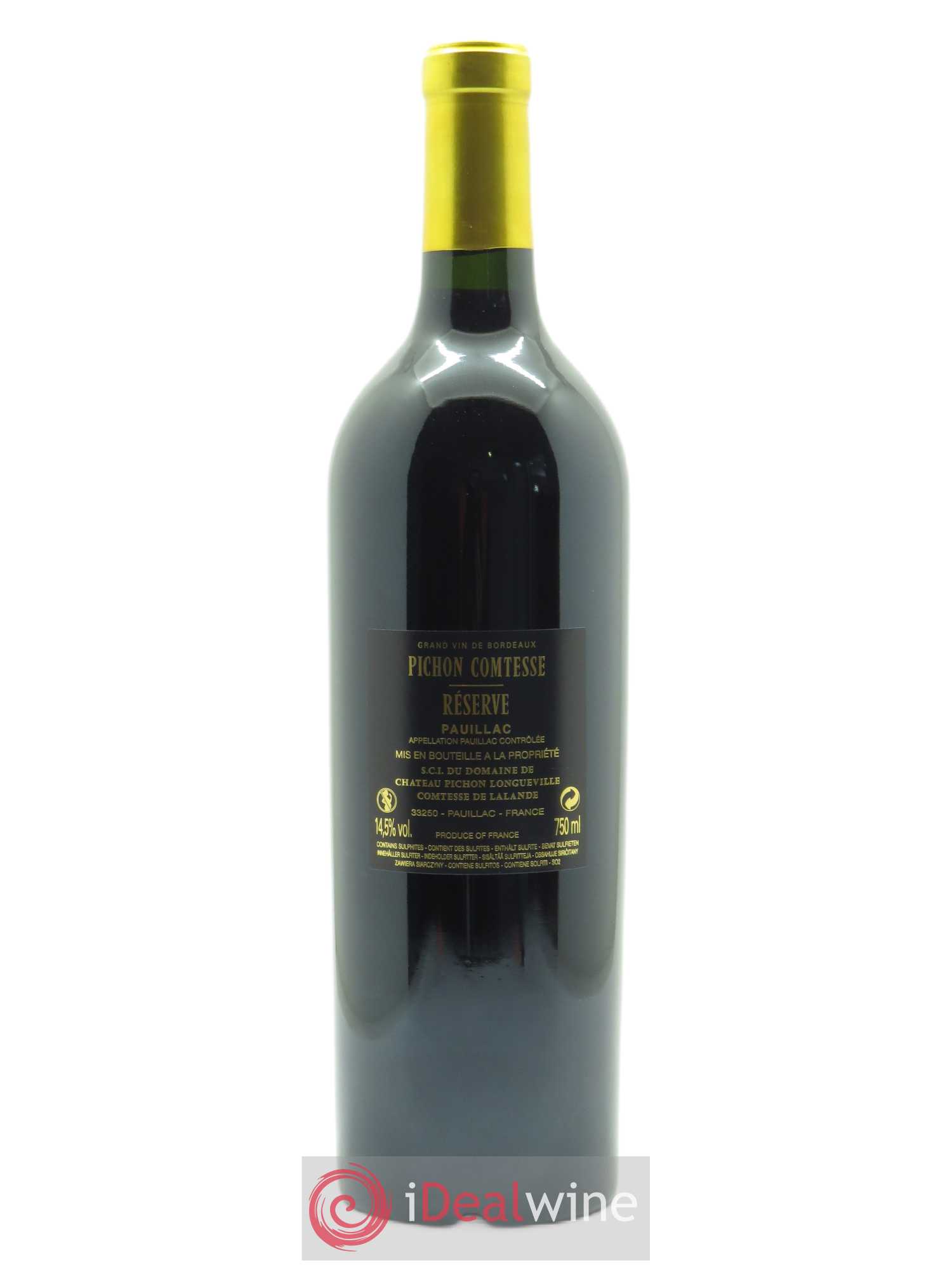 Réserve de la Comtesse Second Vin (CBO à partir de 12 bts) 2018 - Lot de 1 bouteille - 1