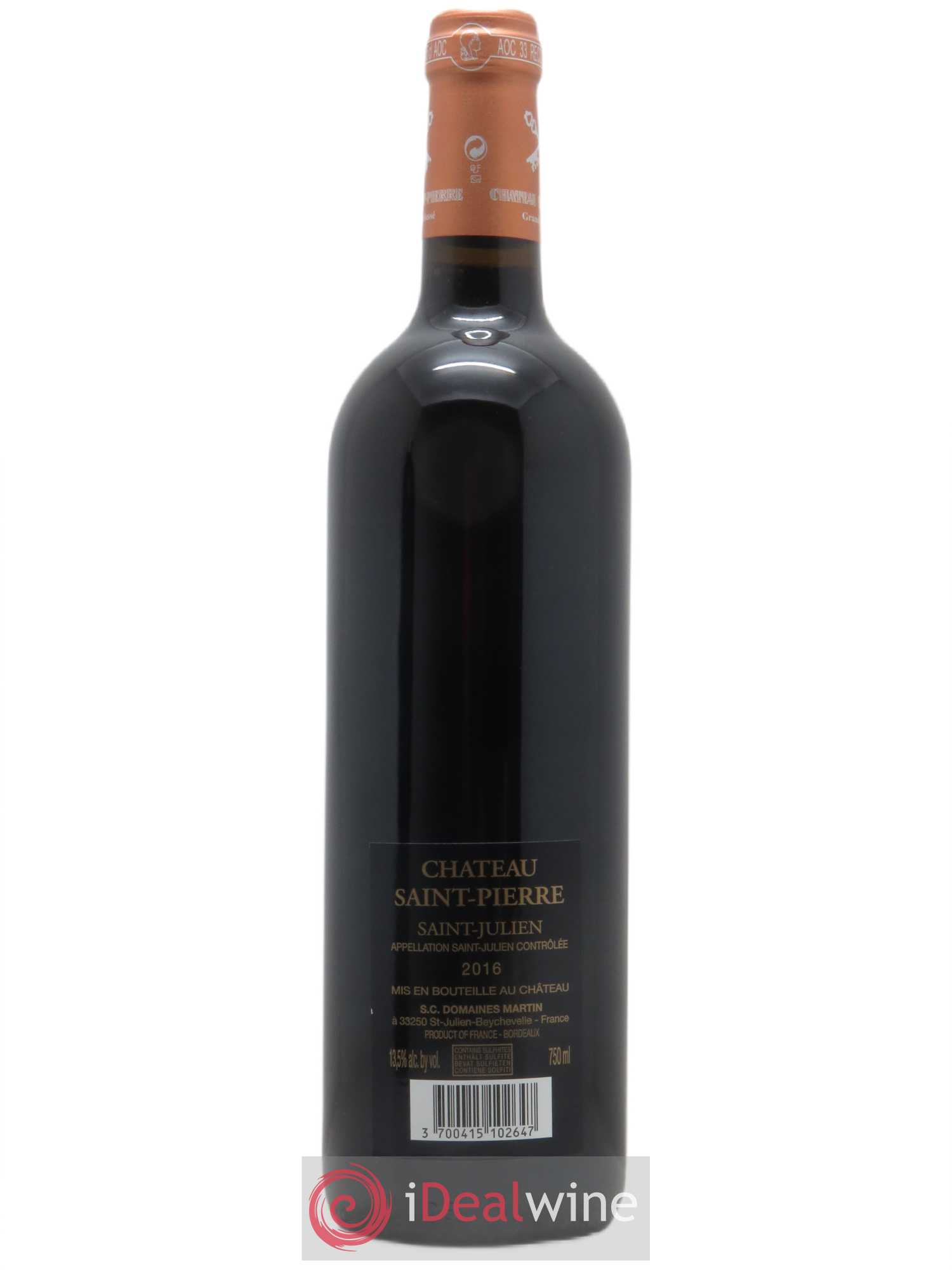 Château Saint-Pierre 4ème Grand Cru Classé (CBO à partir de 6 bts) 2016 - Lot de 1 bouteille - 1