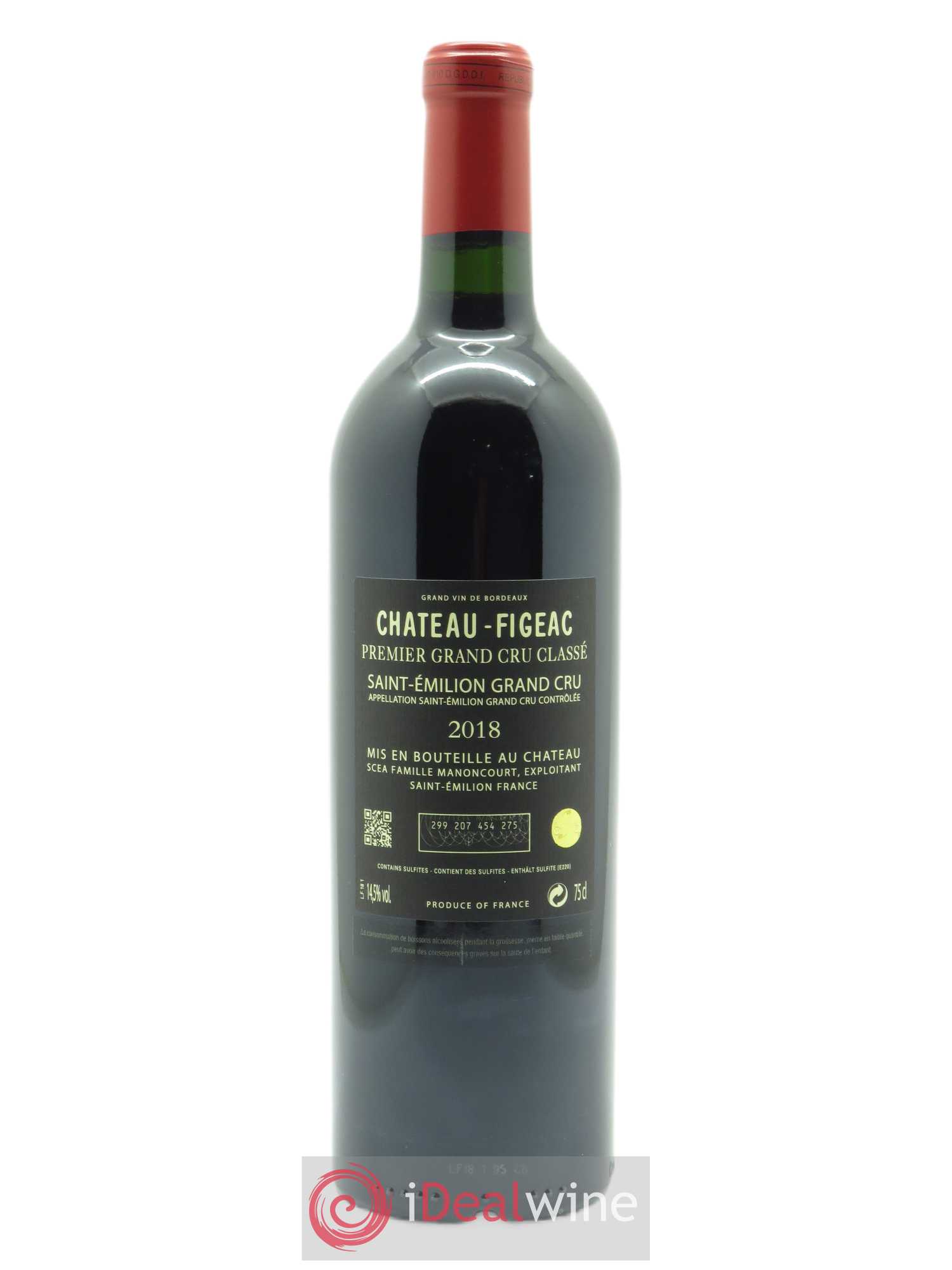 Château Figeac 1er Grand Cru Classé A 2018 - Lot of 1 bottle - 1