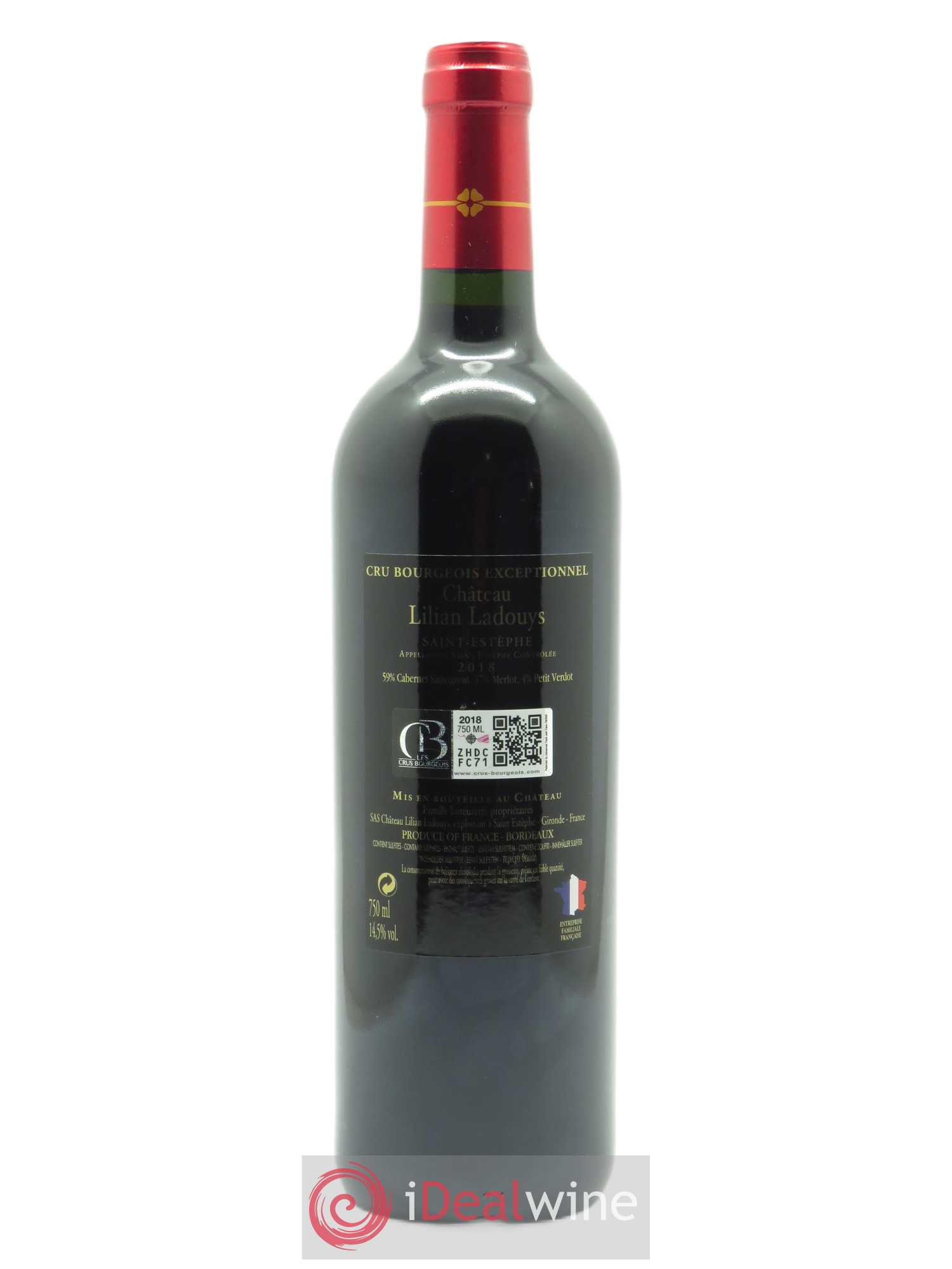 Château Lilian Ladouys Cru Bourgeois 2018 - Lot de 1 bouteille - 1