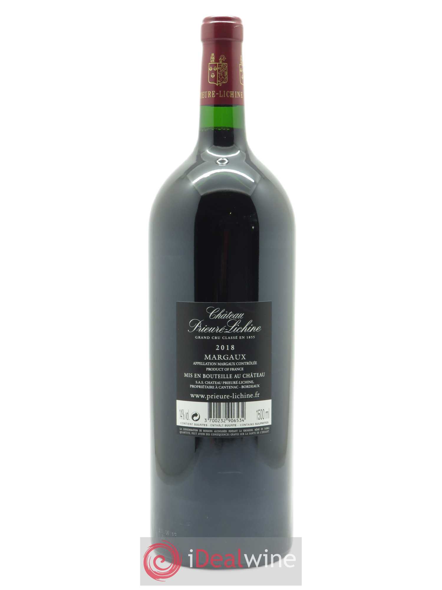 Château Prieuré Lichine 4ème Grand Cru Classé 2018 - Lot de 1 magnum - 1