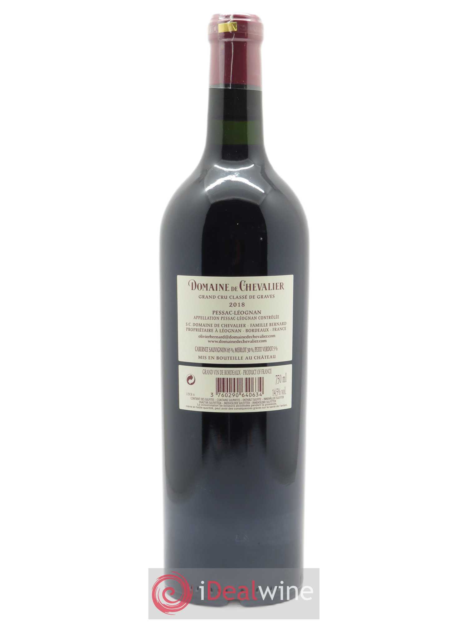 Domaine de Chevalier Cru Classé de Graves (CBO à partir de 6 bts) 2018 - Lot de 1 bouteille - 1