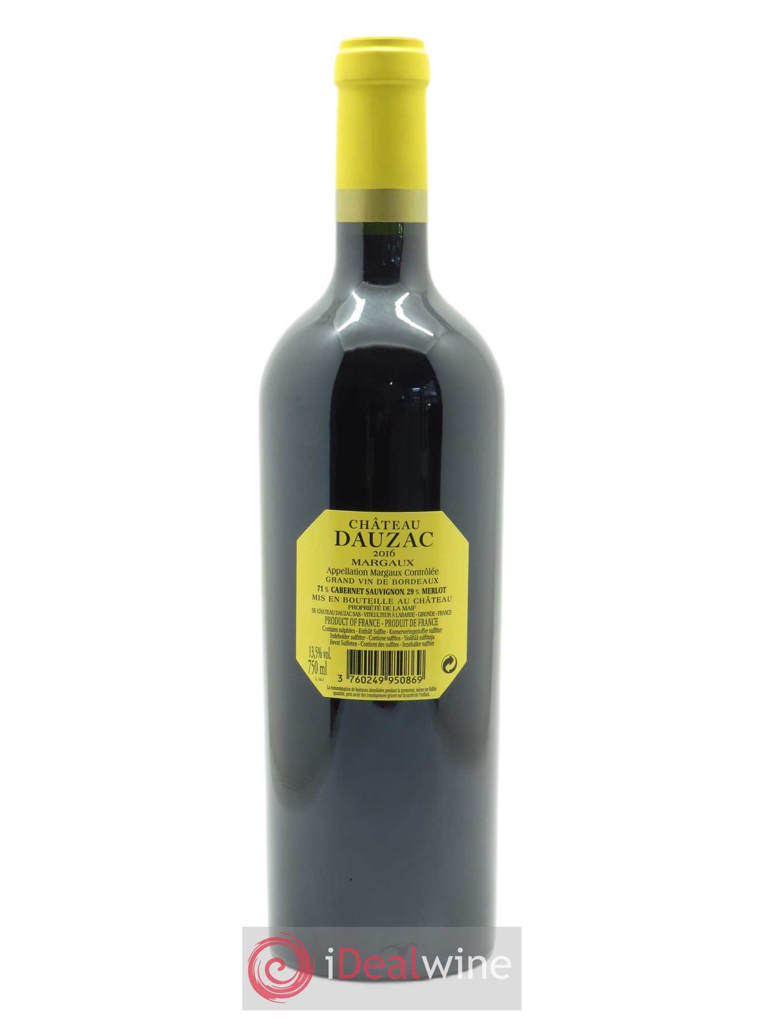 Château Dauzac 5ème Grand Cru Classé (CBO à partir de 6 bts) 2016 - Lot de 1 bouteille - 1