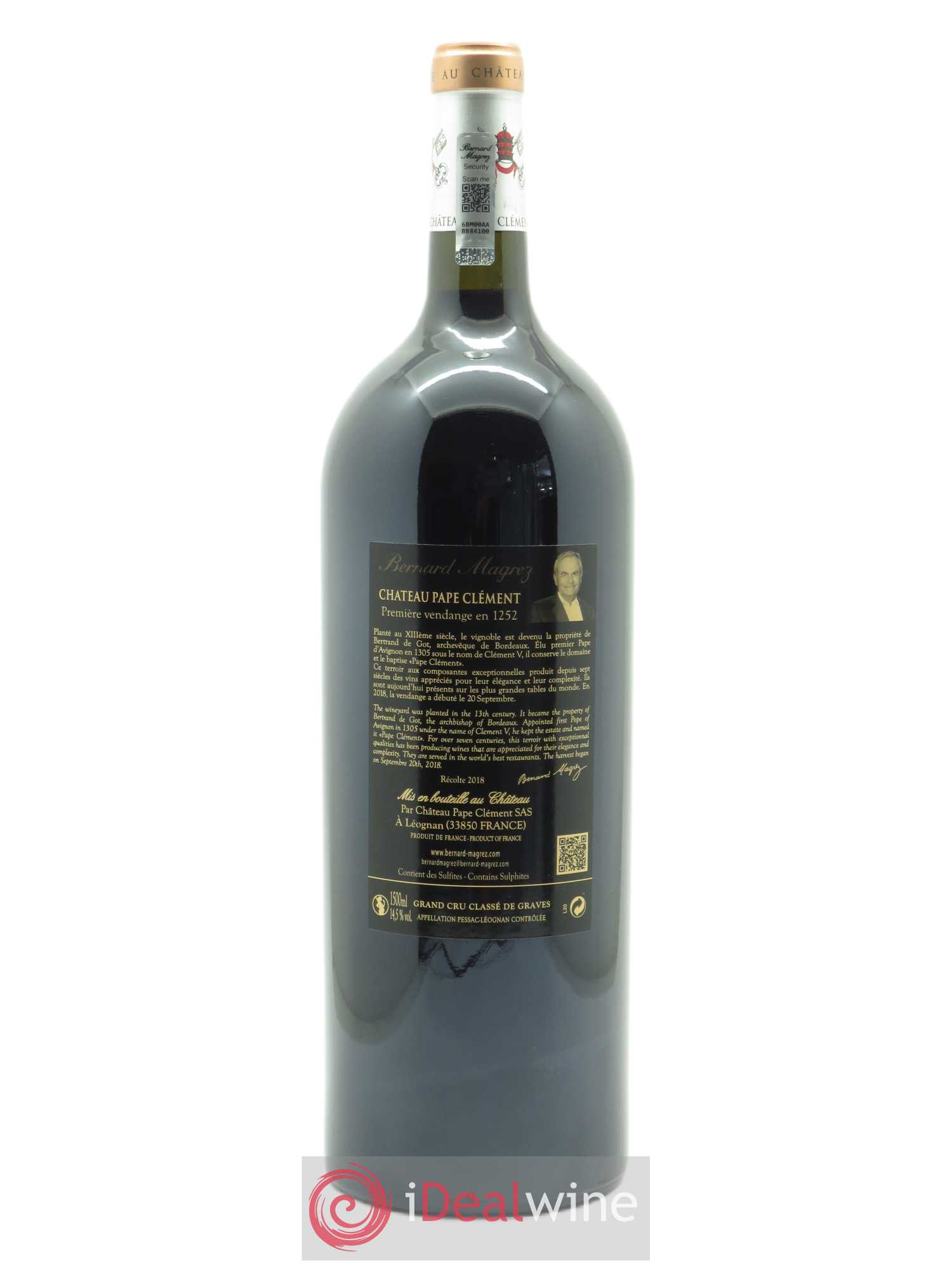 Château Pape Clément Cru Classé de Graves (CBO à partir de 6 mgs) 2018 - Lot de 1 magnum - 1