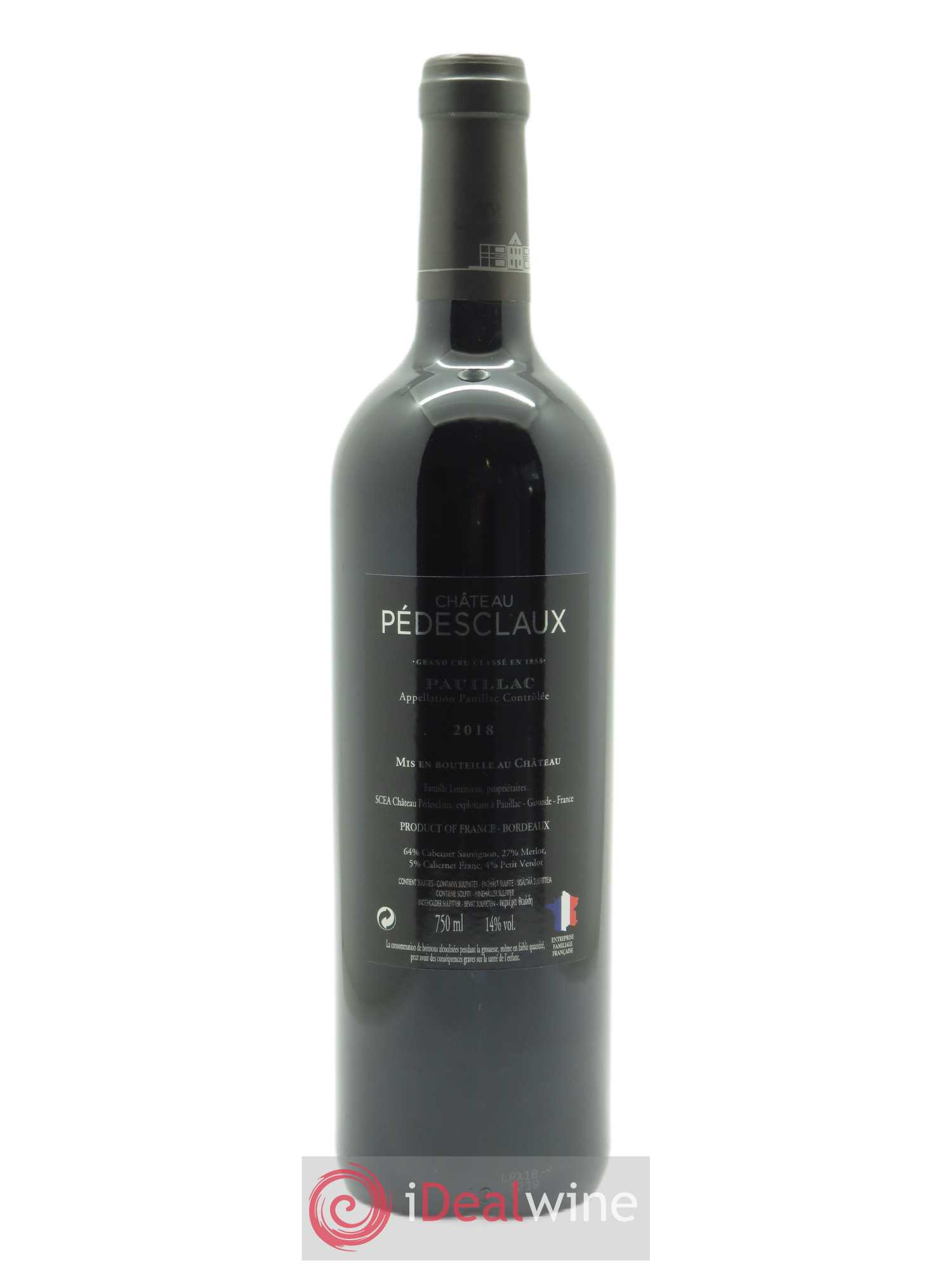 Château Pedesclaux 5ème Grand Cru Classé (OWC if 6 bts) 2018 - Lot of 1 bottle - 1