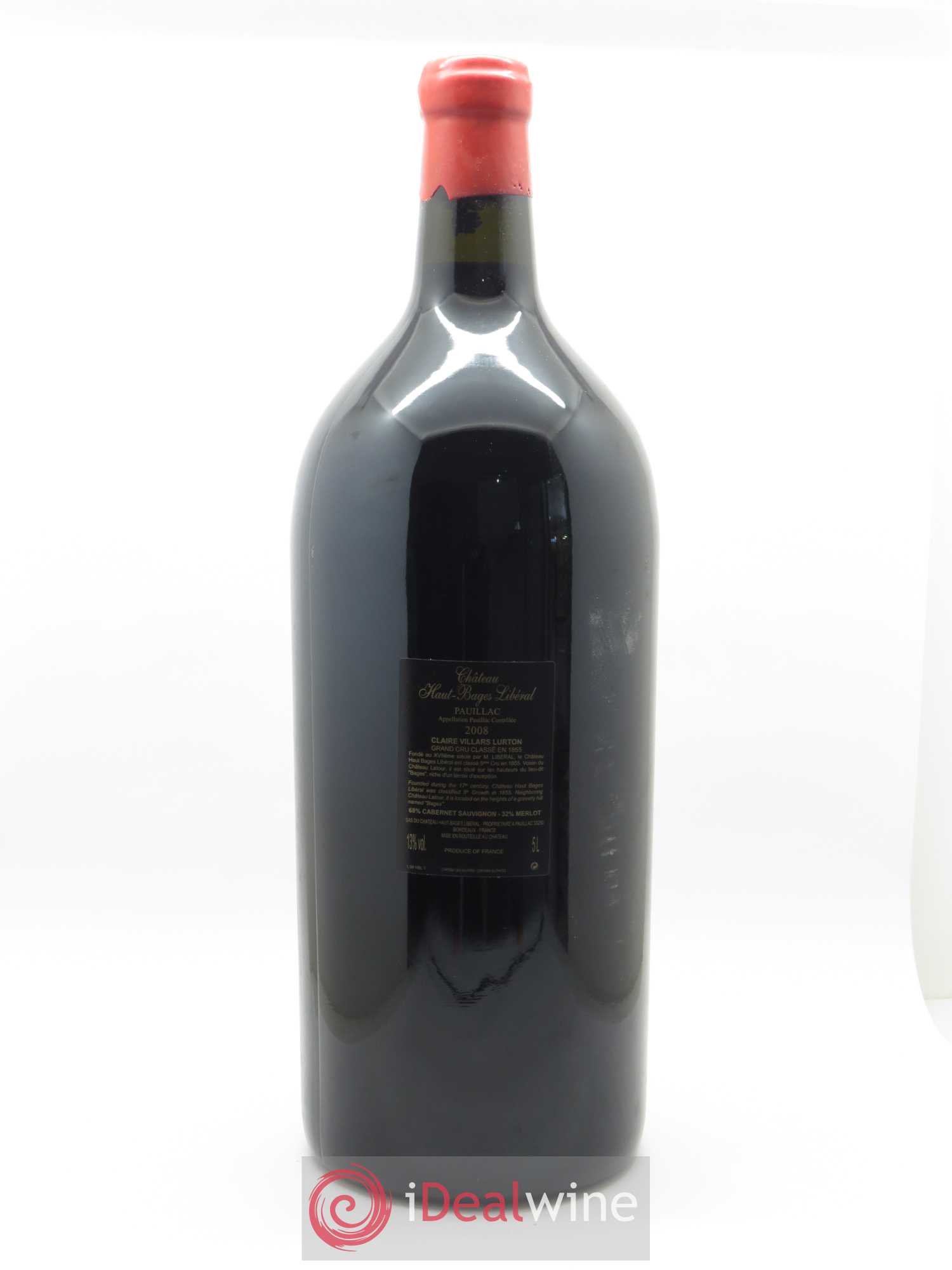 Château Haut Bages Libéral 5ème Grand Cru Classé 2008 - Lot de 1 jeroboam - 1