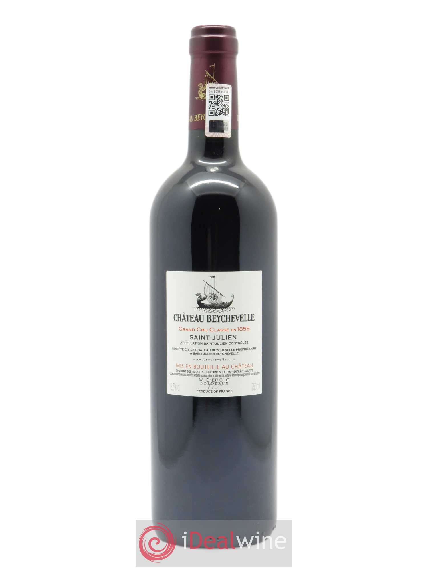 Château Beychevelle 4ème Grand Cru Classé (CBO à partir de 6 bts) 2017 - Lot de 1 bouteille - 1