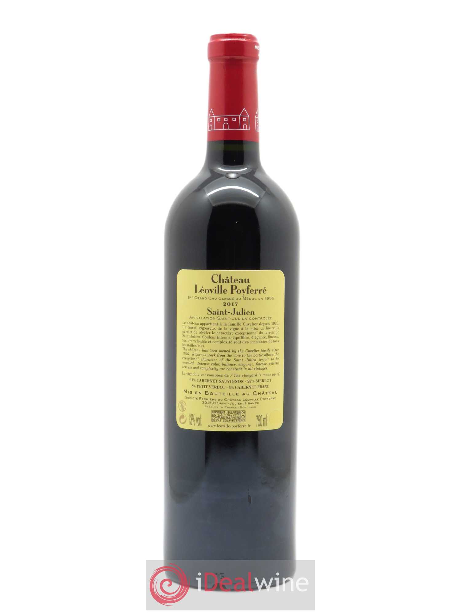 Château Léoville Poyferré 2ème Grand Cru Classé (CBO à partir de 12 bts) 2017 - Lot de 1 bouteille - 1