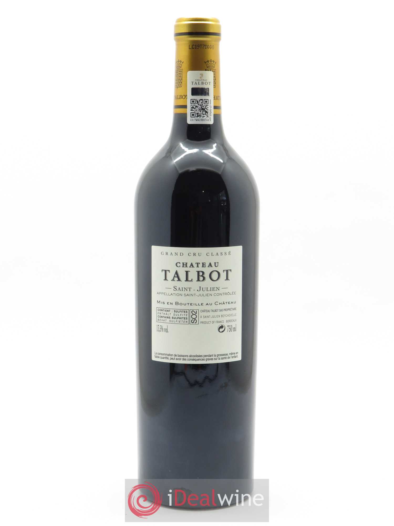 Château Talbot 4ème Grand Cru Classé 2017 - Lot de 1 bouteille - 1