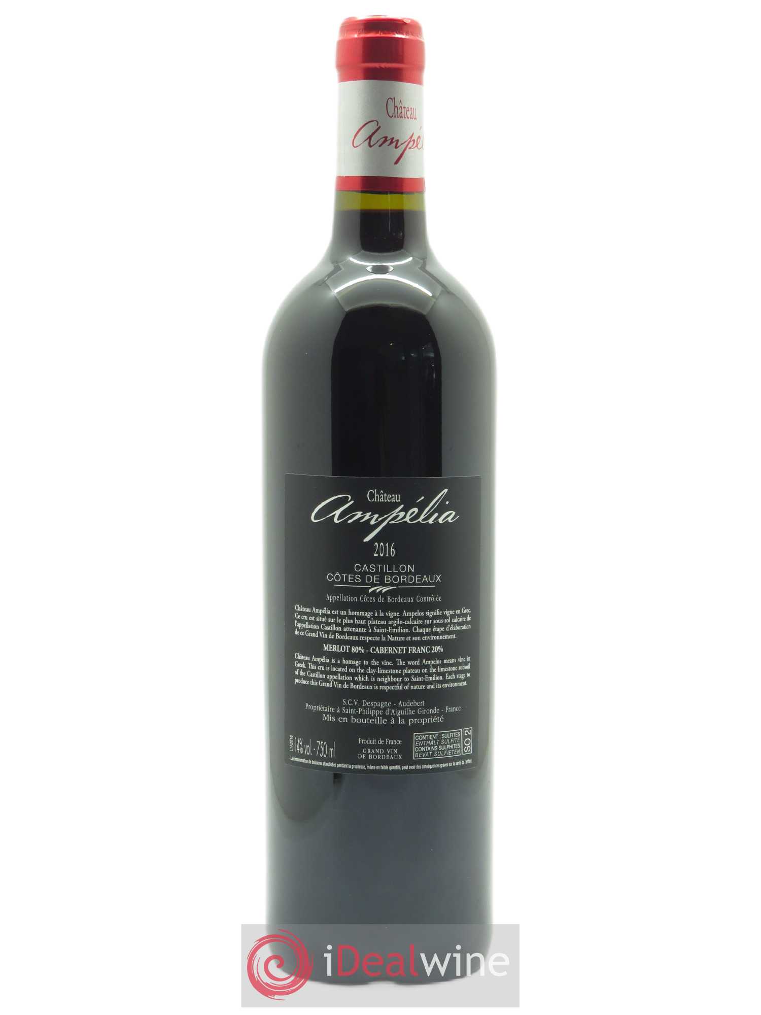 Château Ampélia 2016 - Lot de 1 bouteille - 1