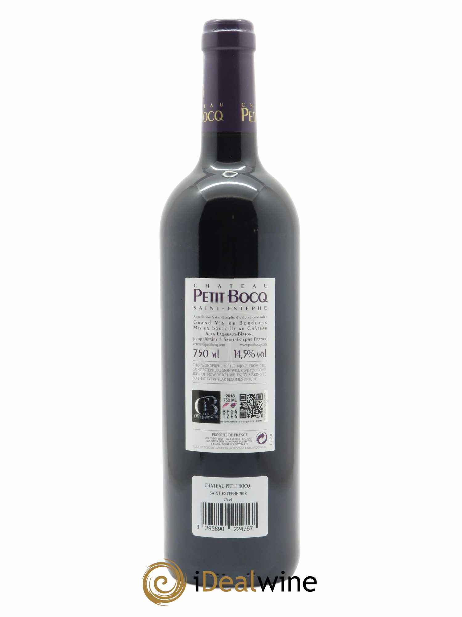 Château Petit Bocq Cru Bourgeois 2018 - Lot de 1 bouteille - 1