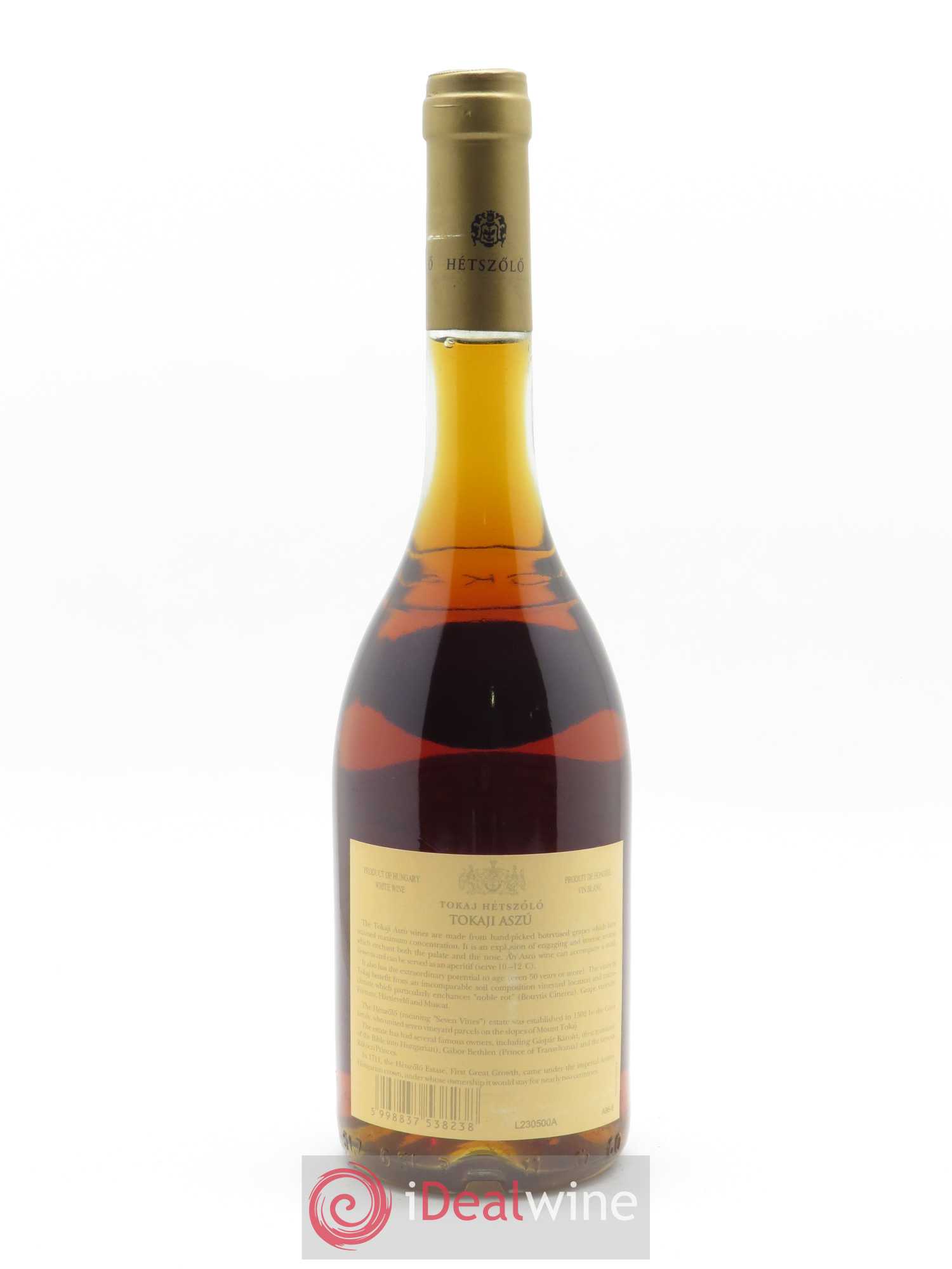 Tokaji Aszu 5 Puttonyos Hétszölö (Domaine) 1996 - Lot de 1 bouteille - 1
