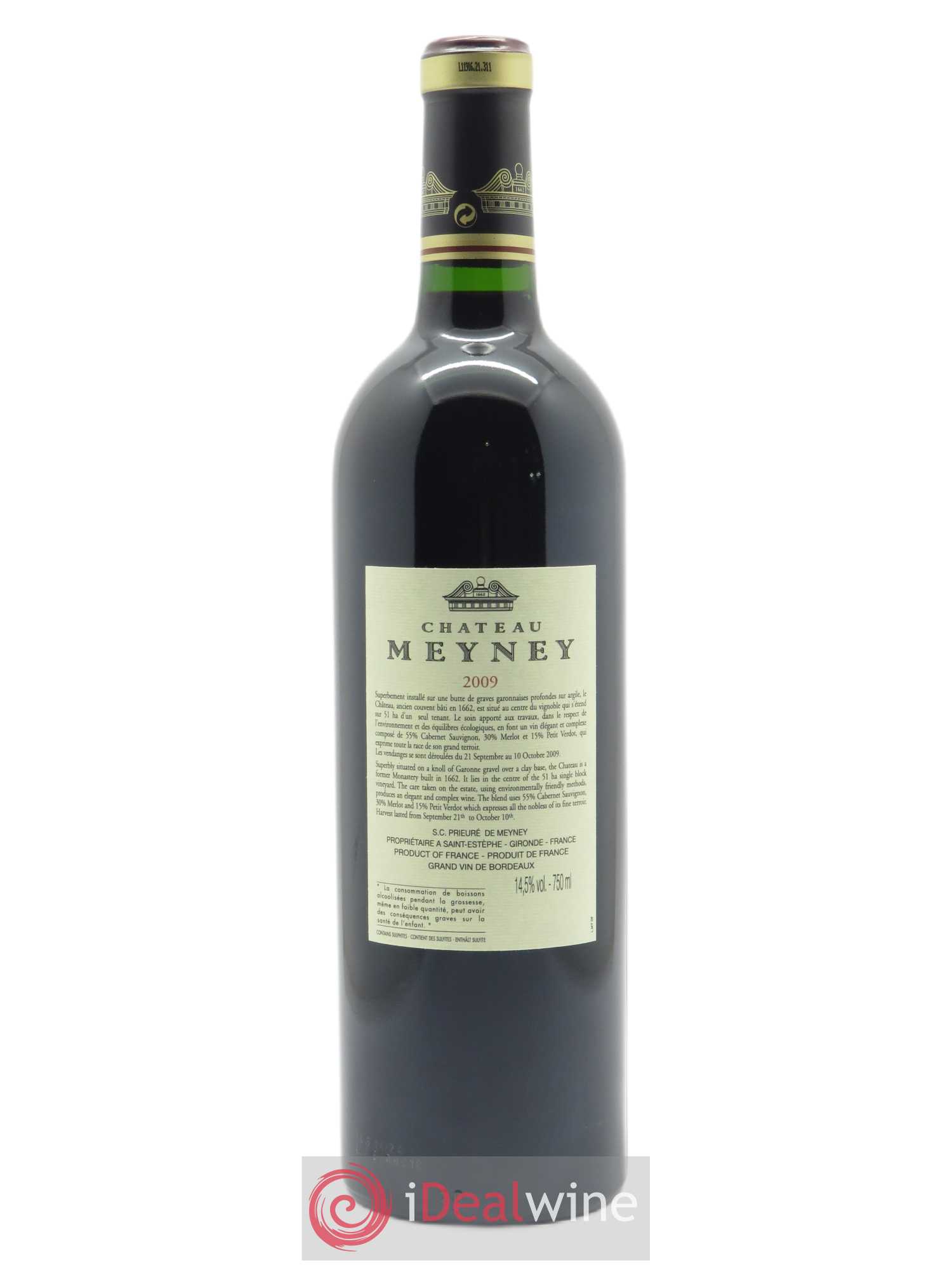 Château Meyney 2009 - Lot de 1 bouteille - 1