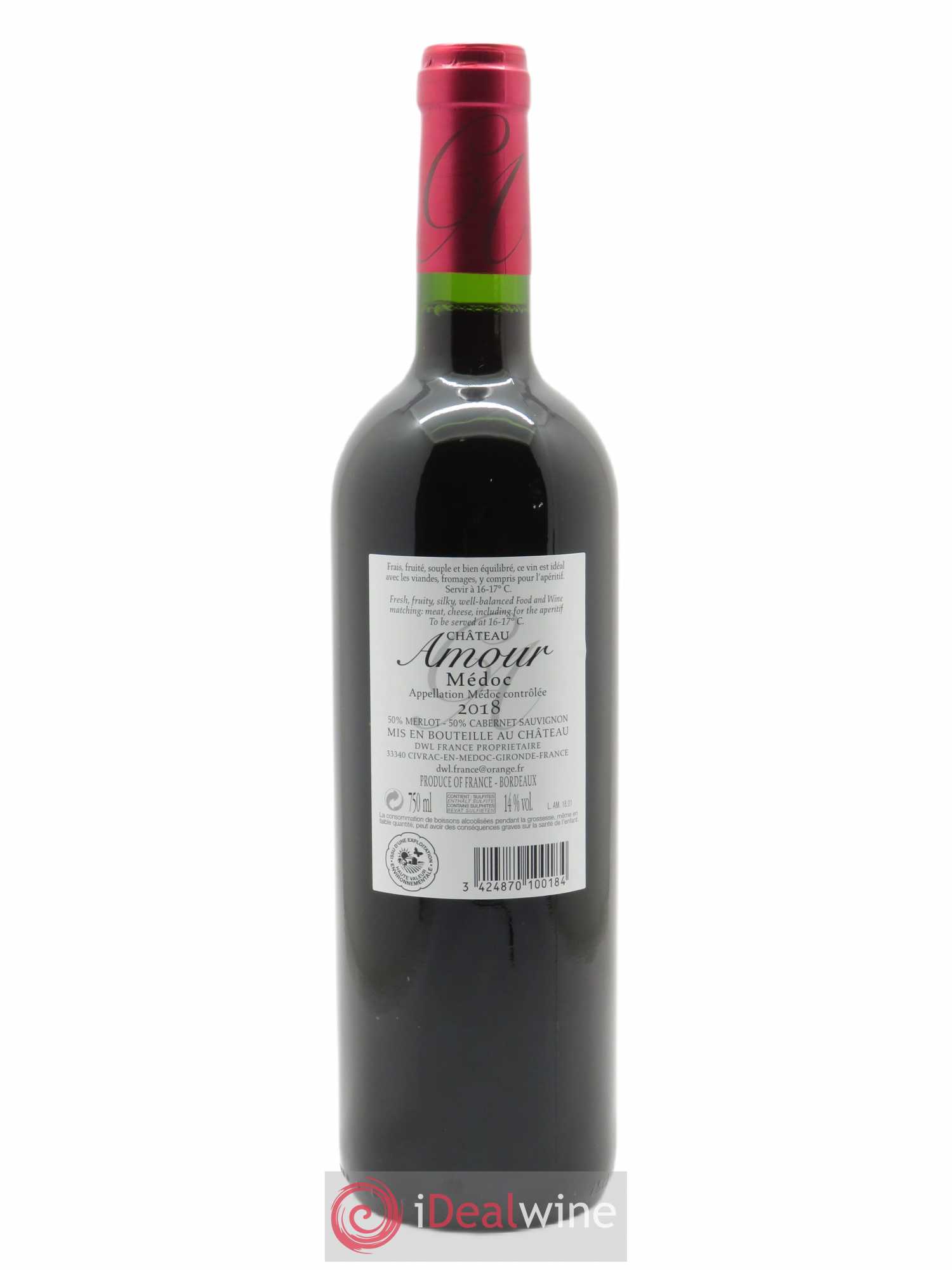 Château Amour 2018 - Lot de 1 bouteille - 1