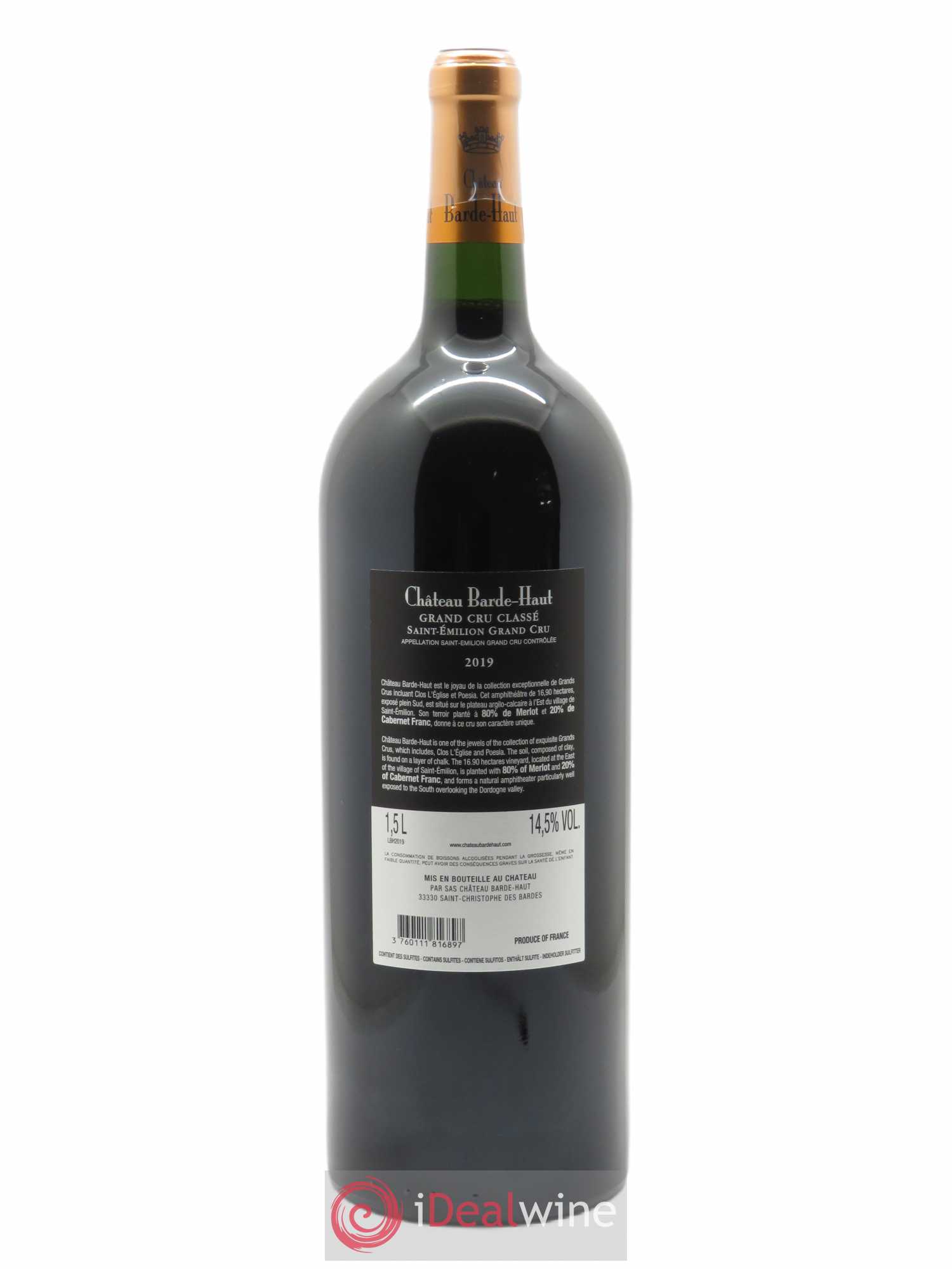 Château Barde Haut Grand Cru Classé 2019 - Lot of 1 magnum - 1